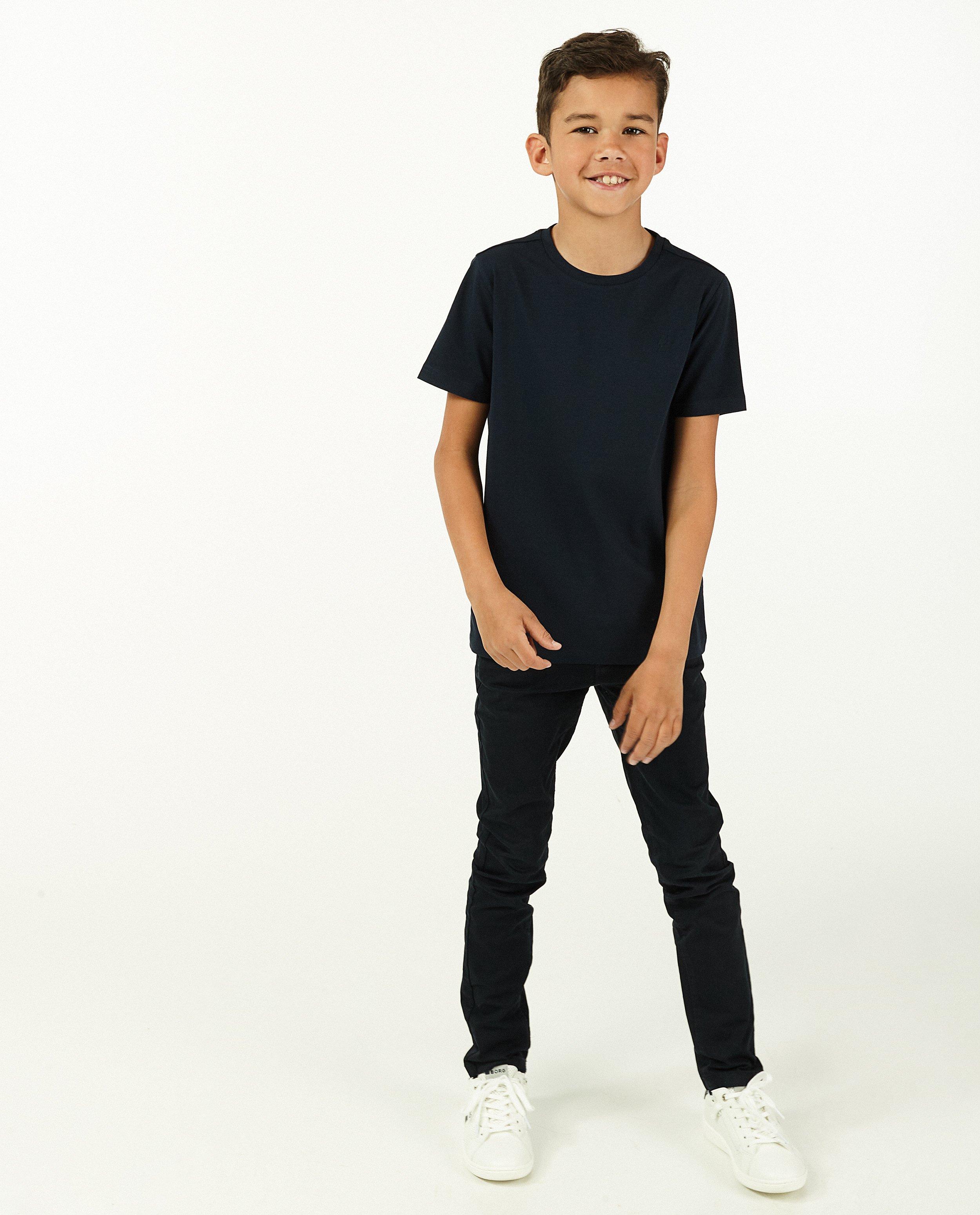 T-shirt blanc en coton bio - avec du stretch - Fish & Chips