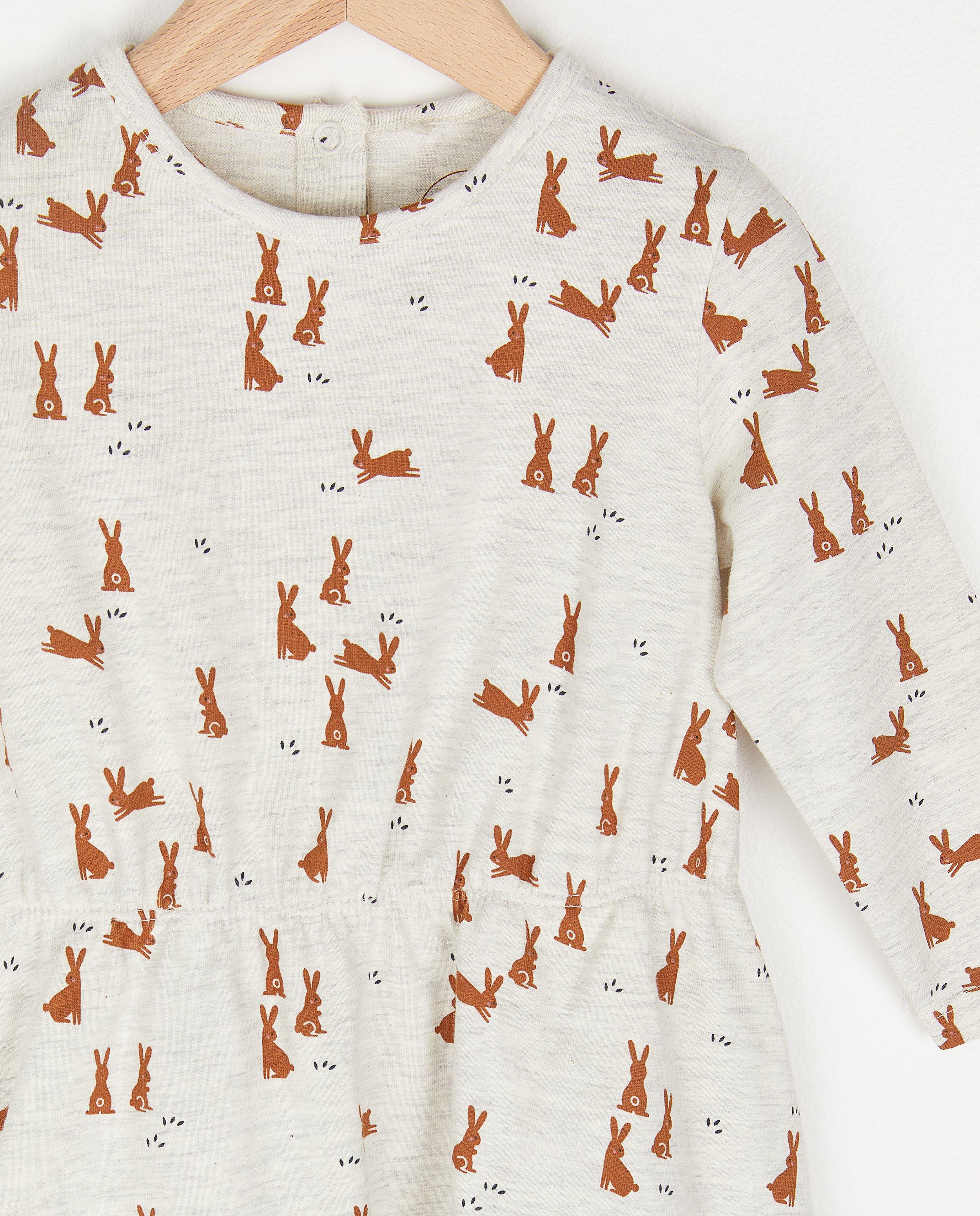 Kleedjes - Beige jurk met print BESTies