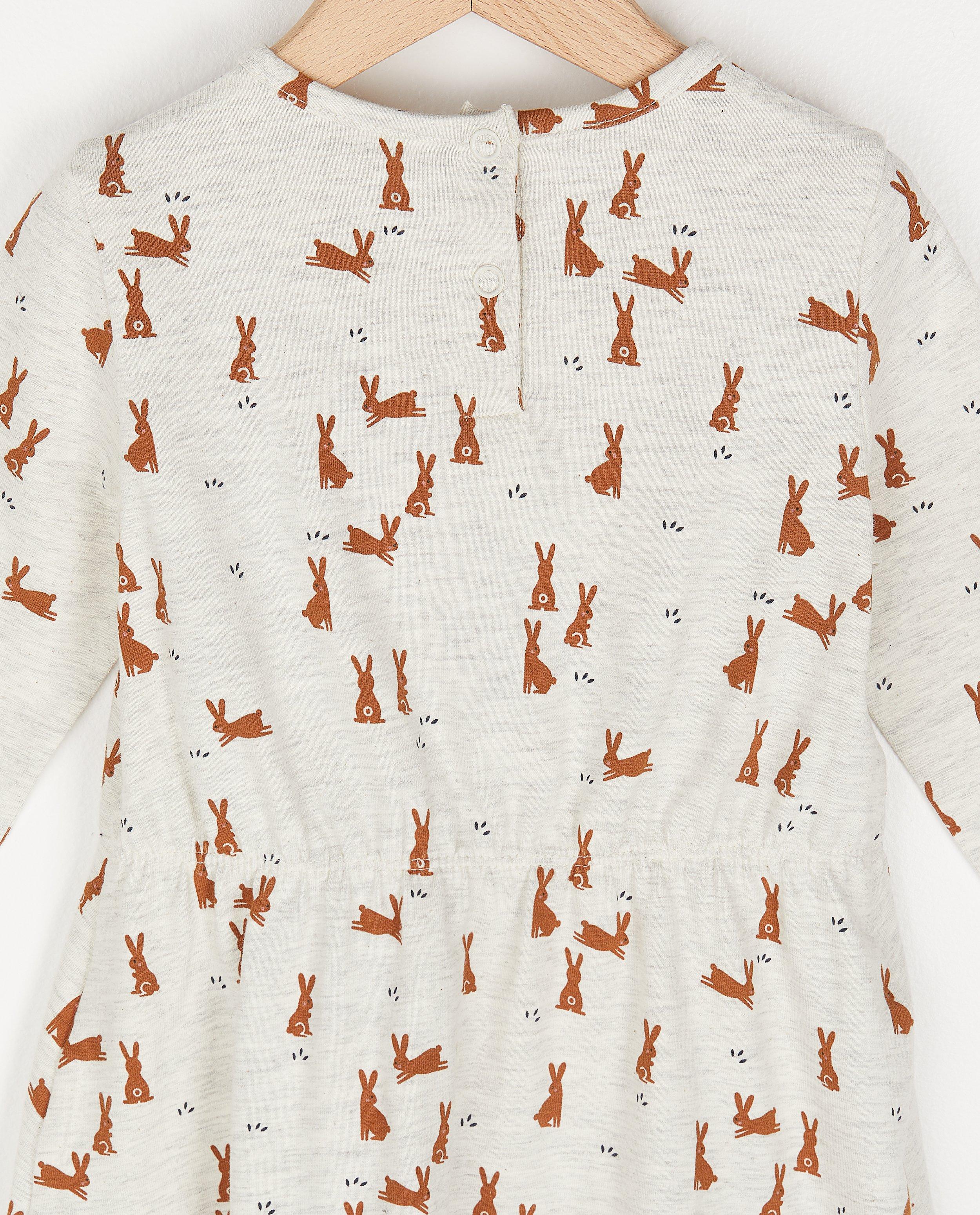 Kleedjes - Beige jurk met print BESTies