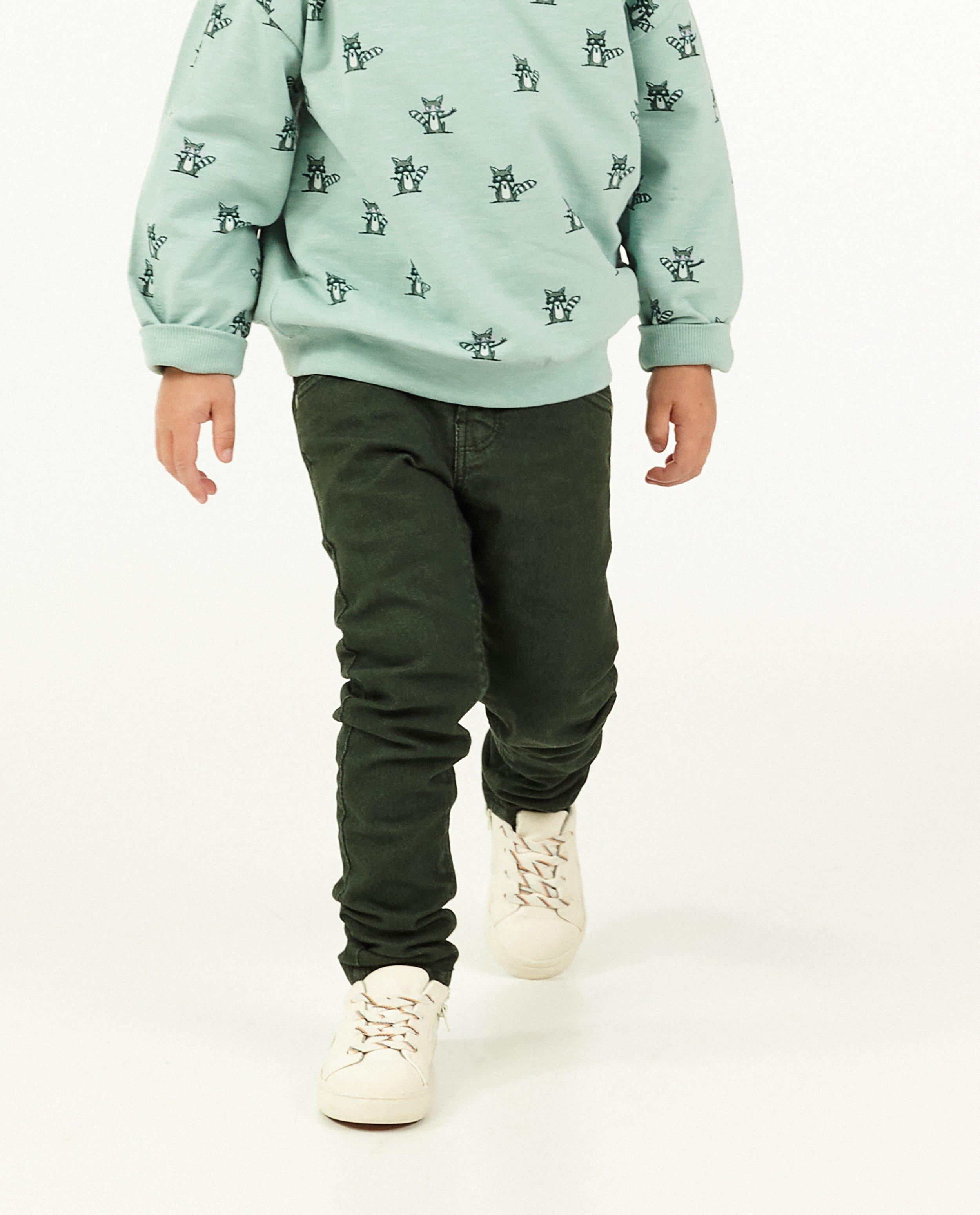 Broeken - Donkergroene skinny jeans Joey Maya
