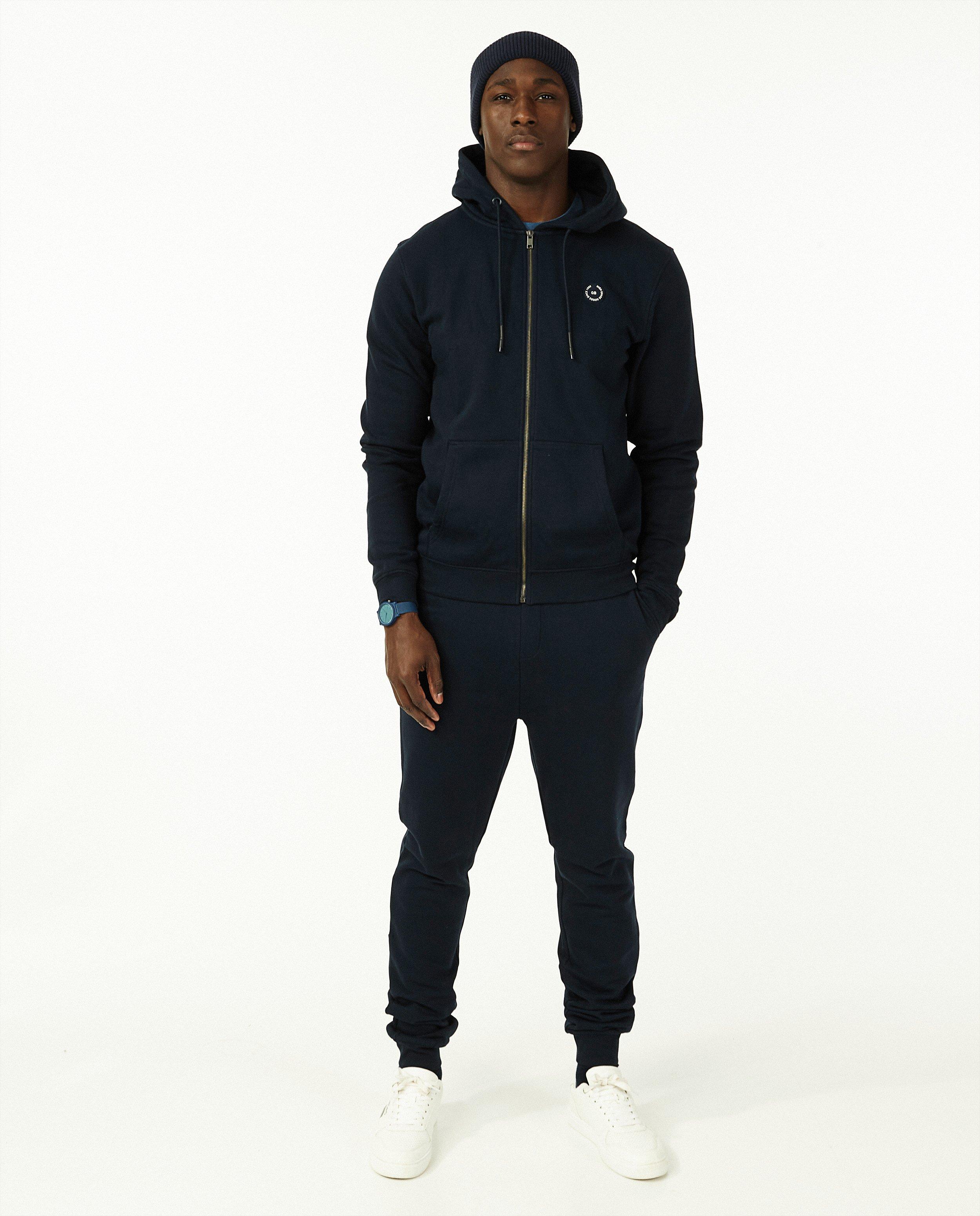Donkerblauwe jogger - met fleece - Quarterback
