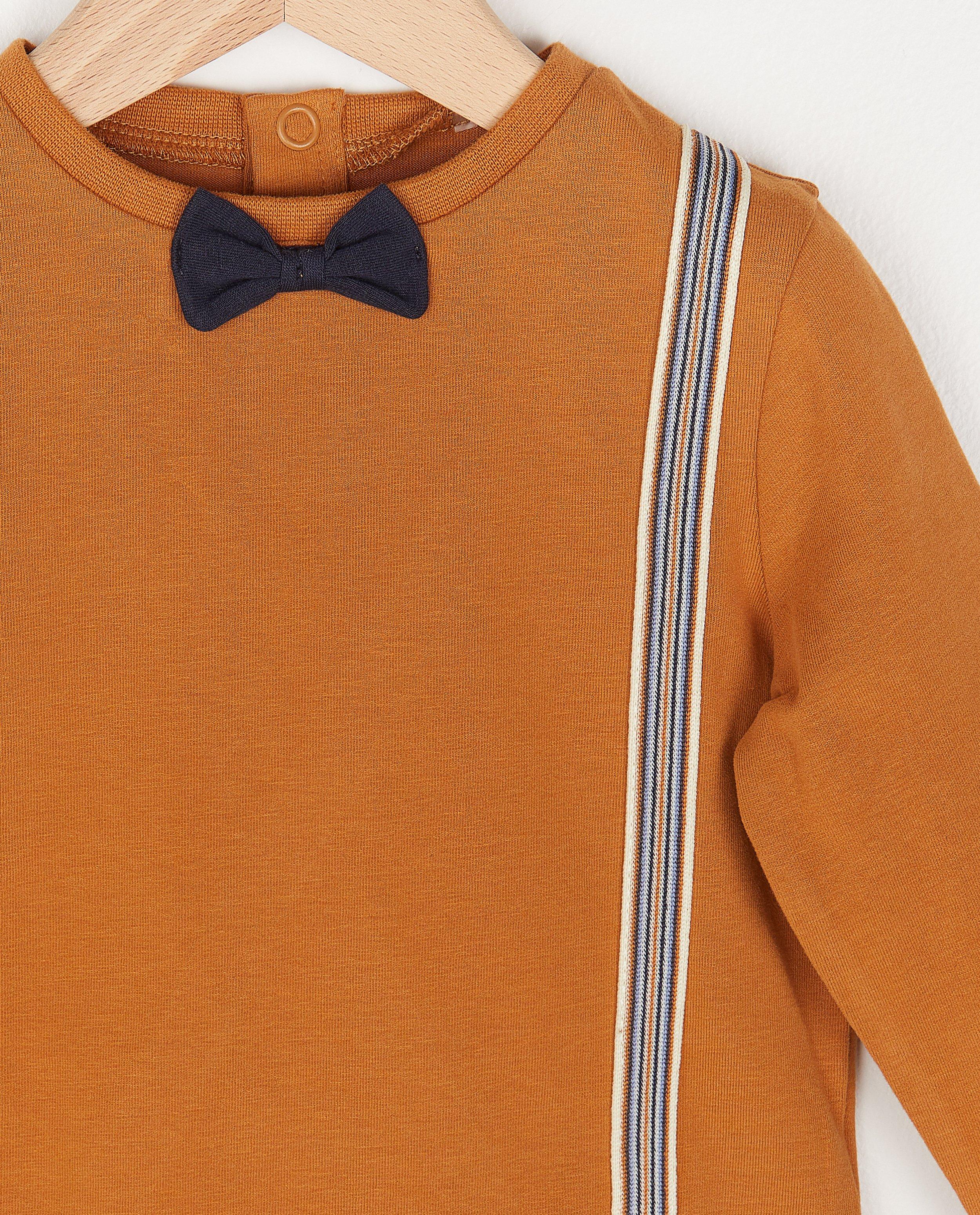 T-shirts - Biokatoenen longsleeve met strik Feest