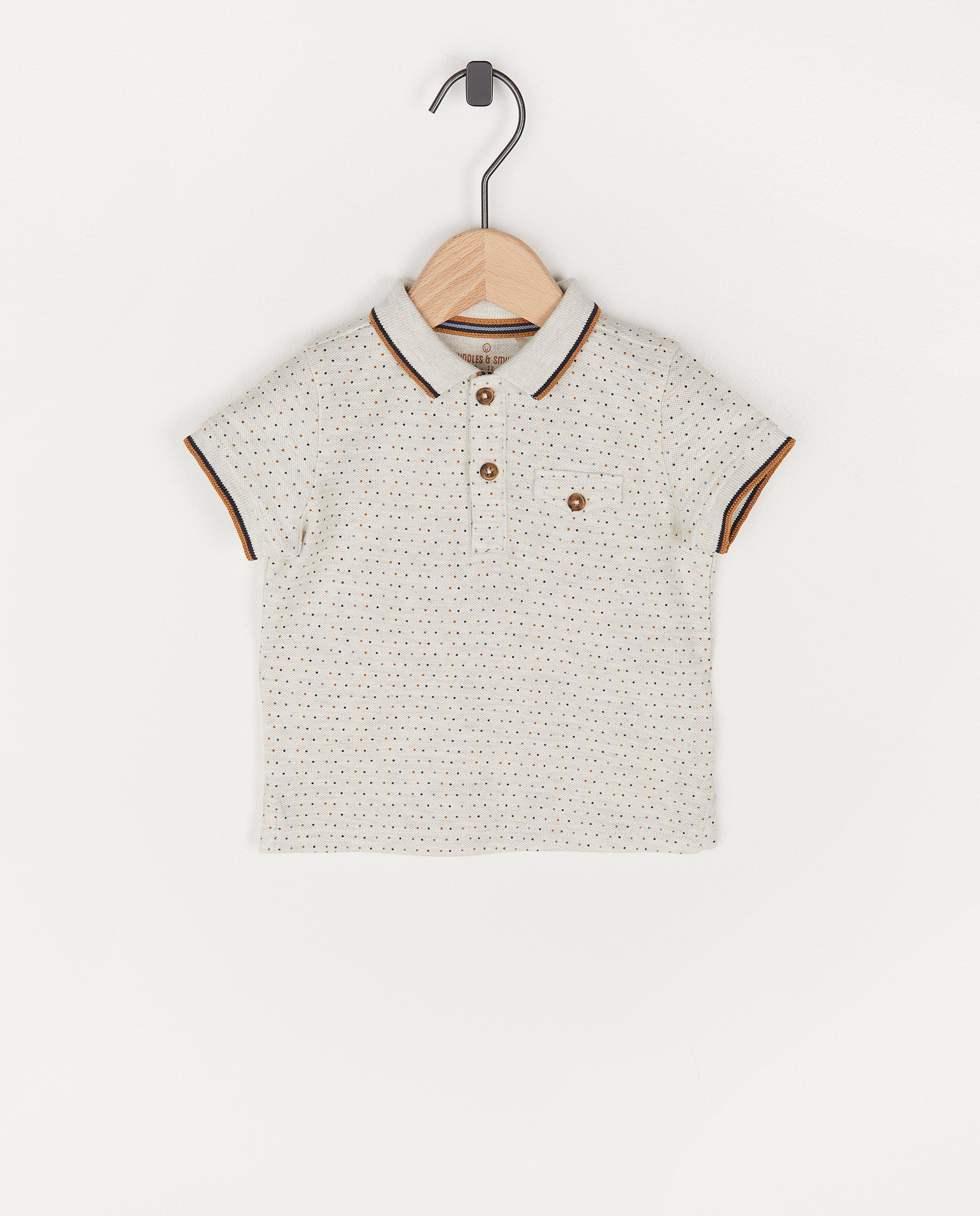 Polo en coton bio à pois Fête - premium - Cuddles and Smiles