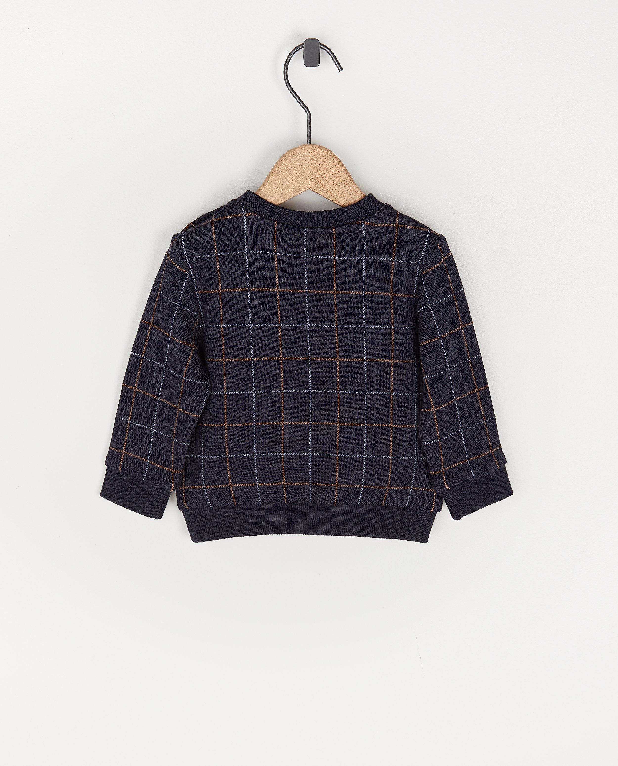 Sweats - Sweat bleu à carreaux Fête