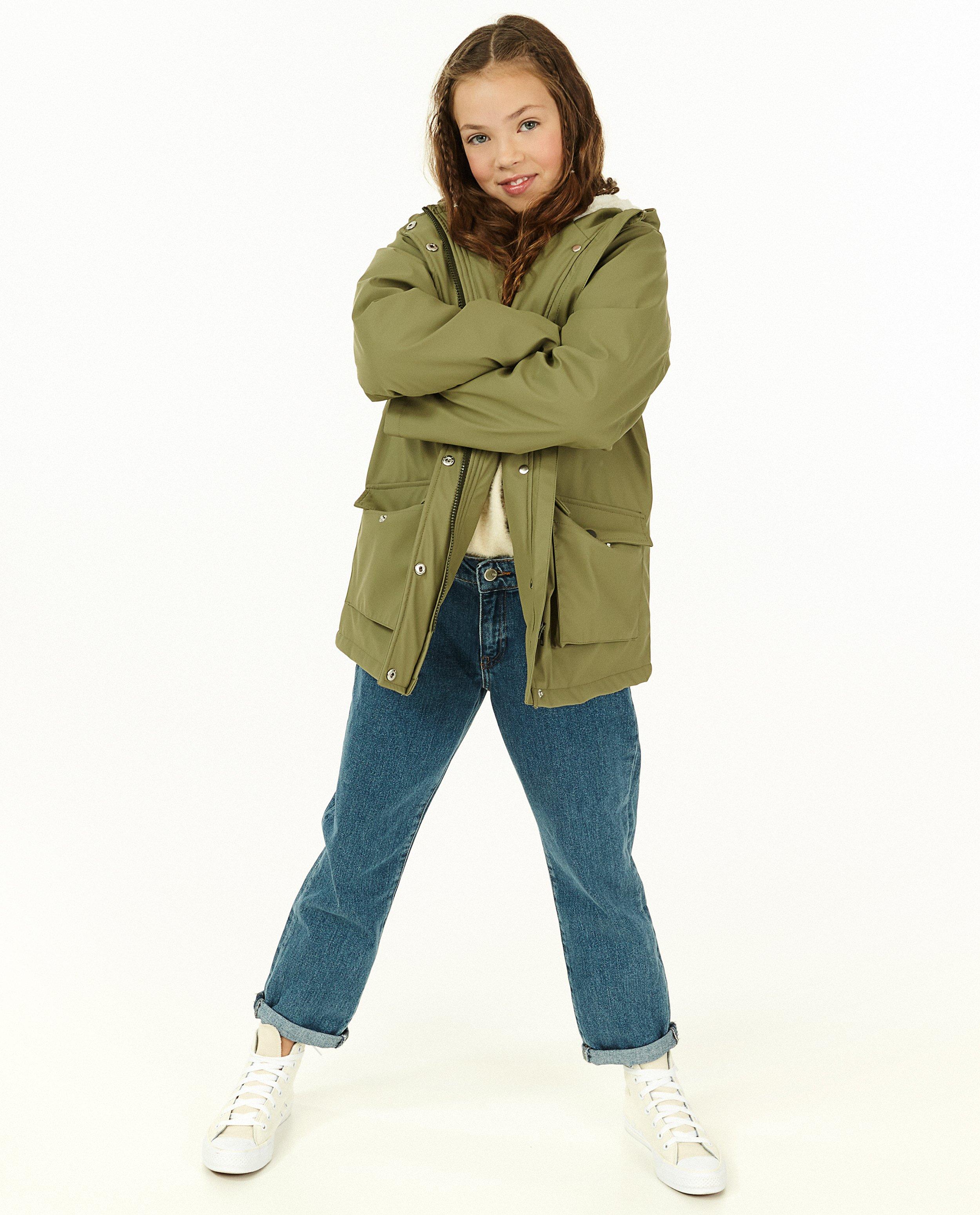 Groene rubberjas met pels - Product Detail - khaki - afbeelding nummer 1