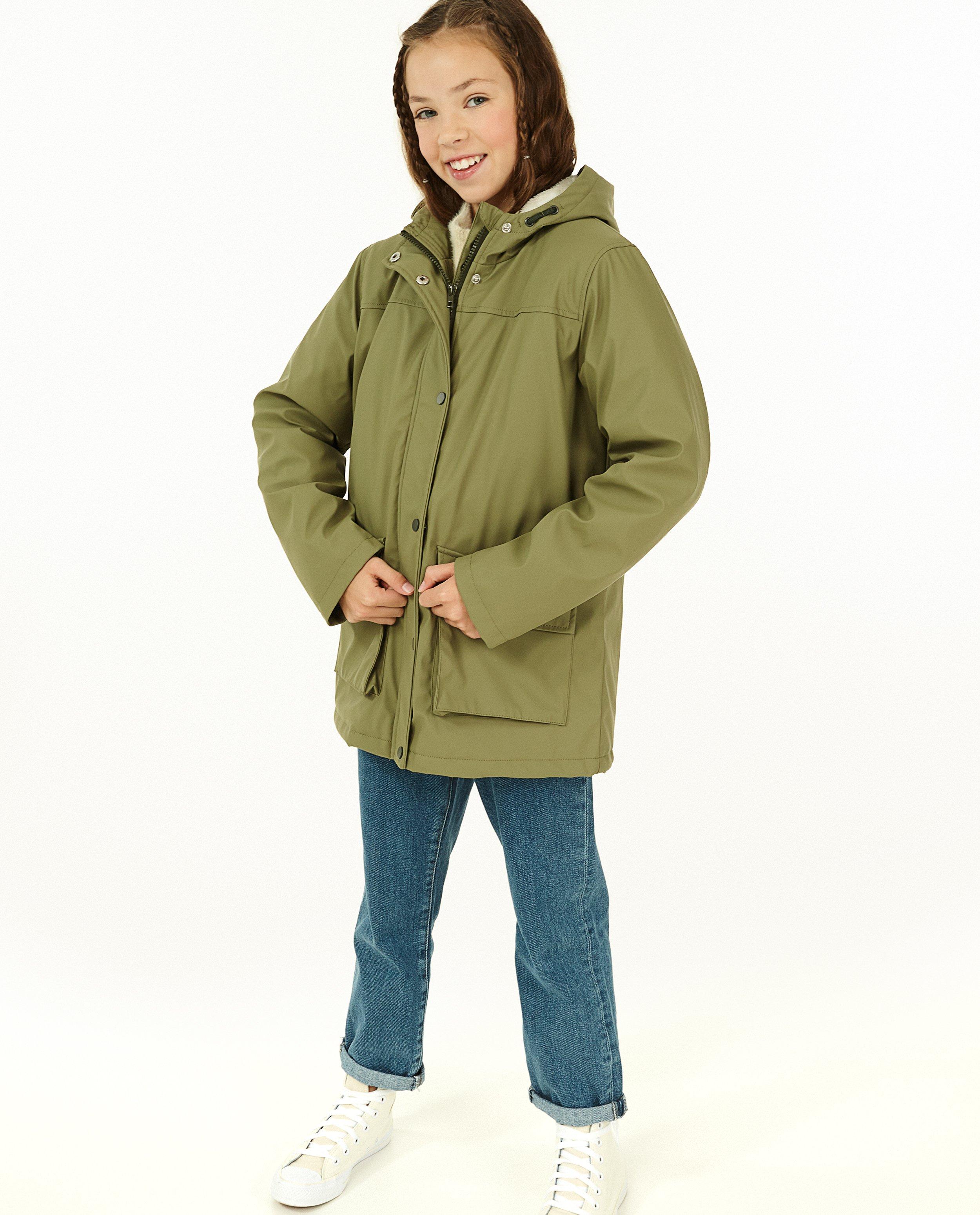 Groene rubberjas met pels - Product Detail - khaki - afbeelding nummer 2