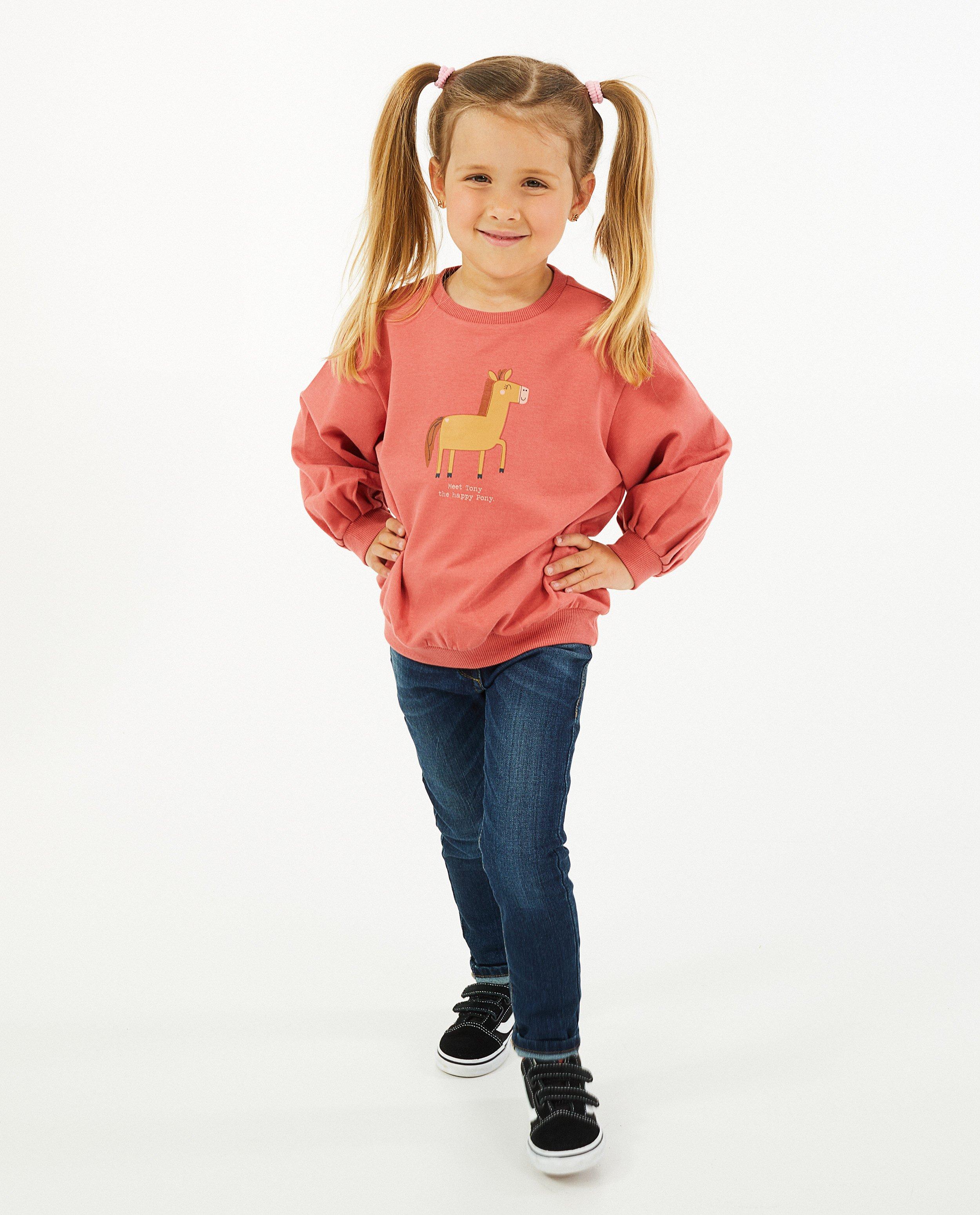Roze sweater met print BESTies - null - Besties