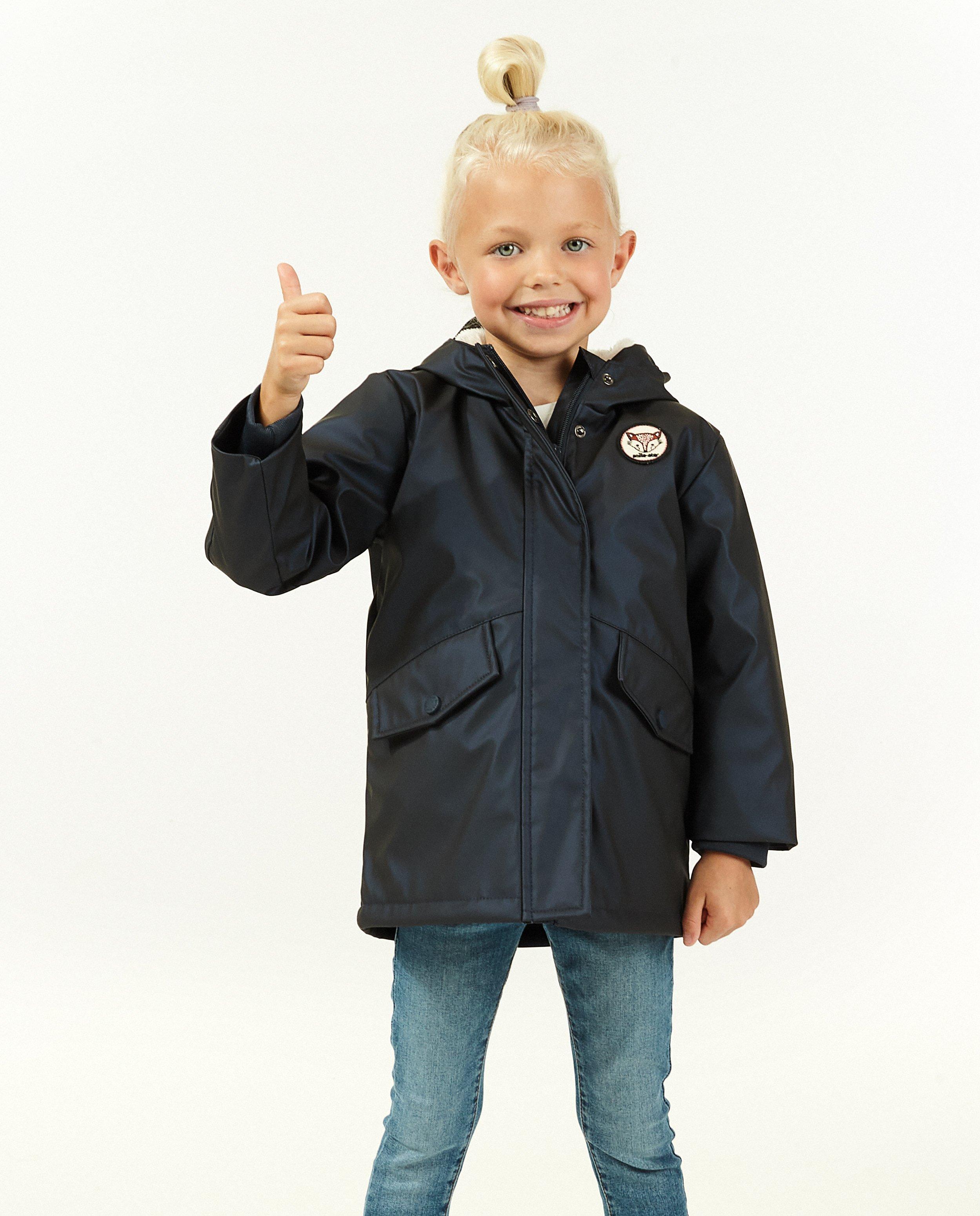 Poncho's en teddy's - Roze rubberjas met capuchon