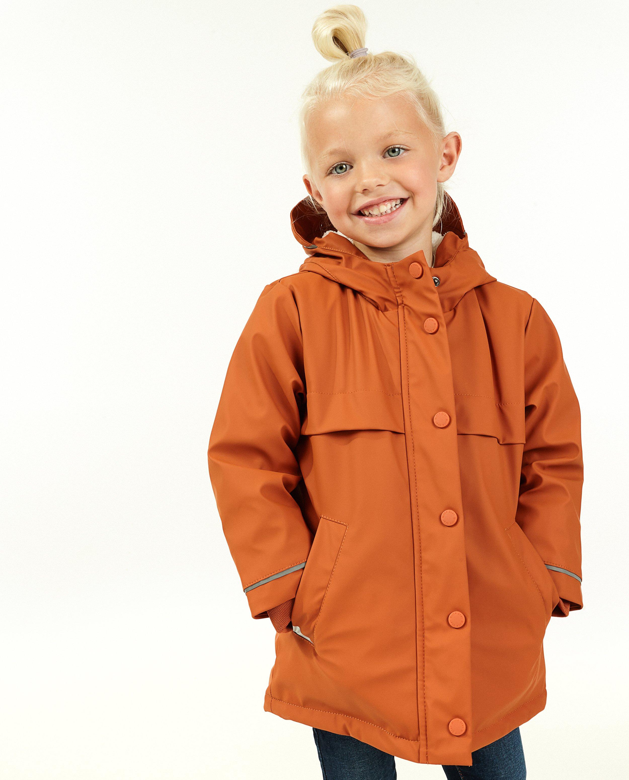 Teddys - Veste caoutchoutée brune à imprimé à ours