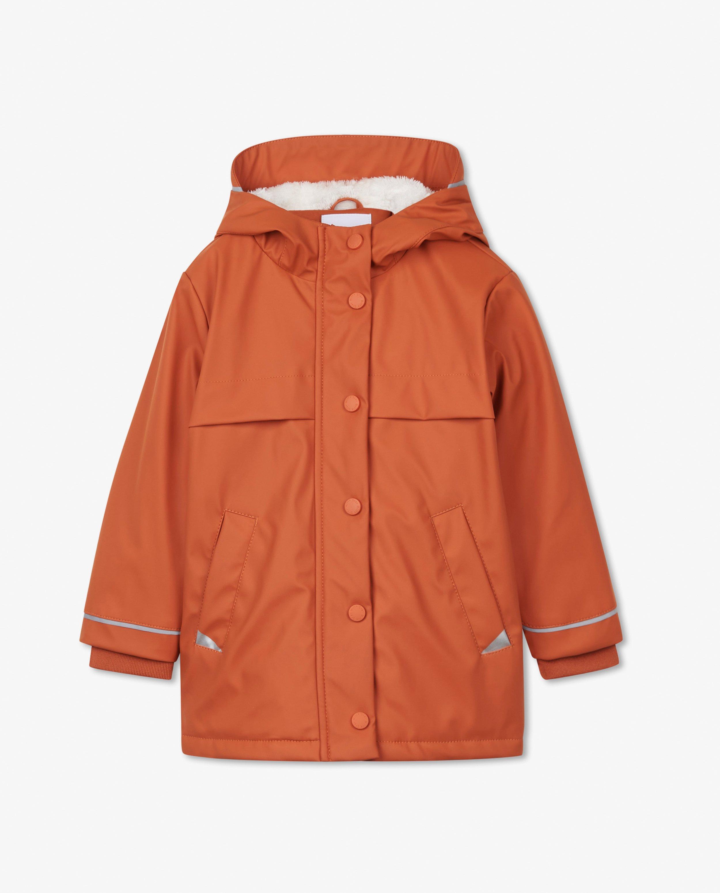 Teddys - Veste caoutchoutée brune à imprimé à ours