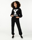 Zwarte Yale-hoodie met print - met fleece - Groggy