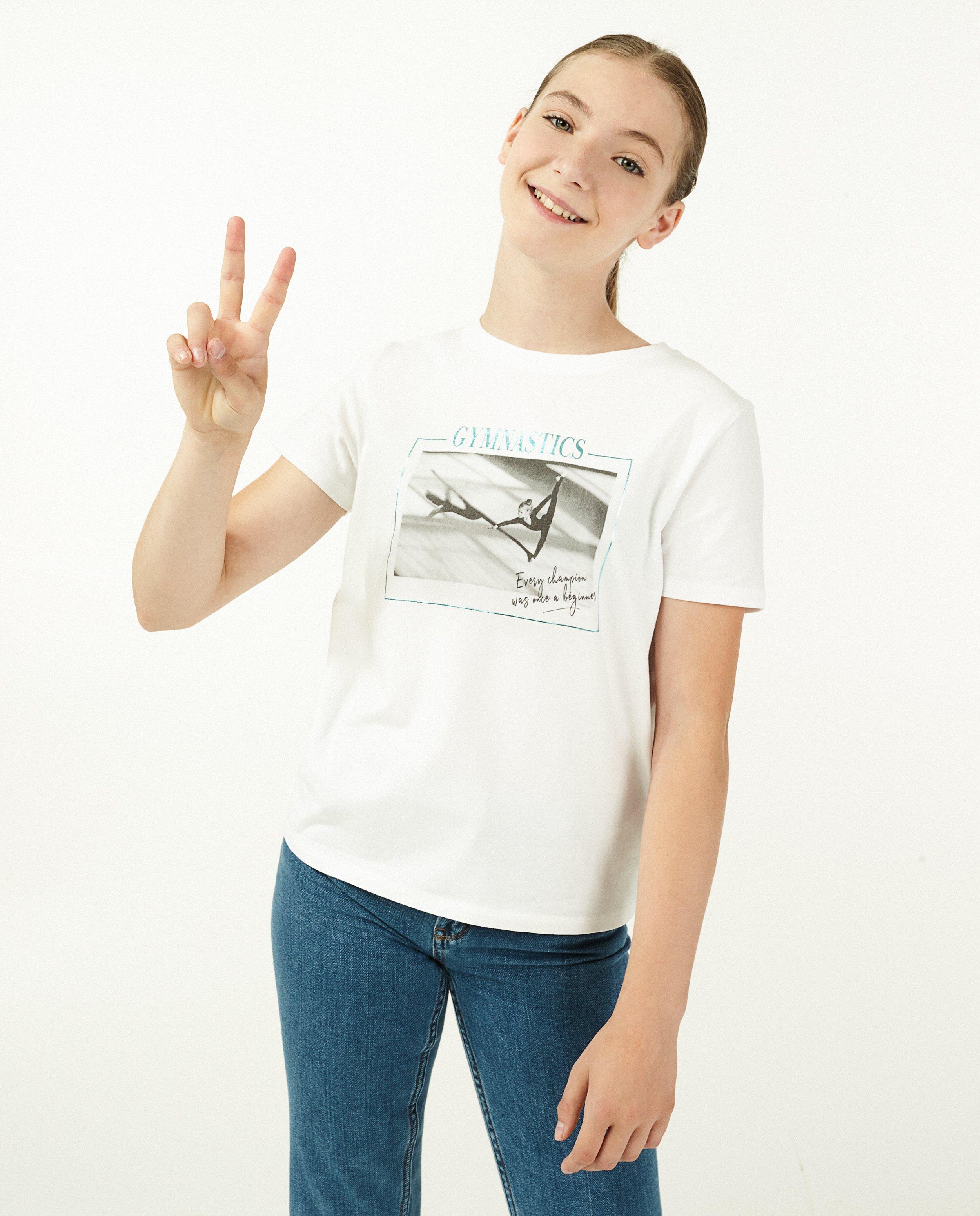 T-shirts - Biokatoenen T-shirt met print