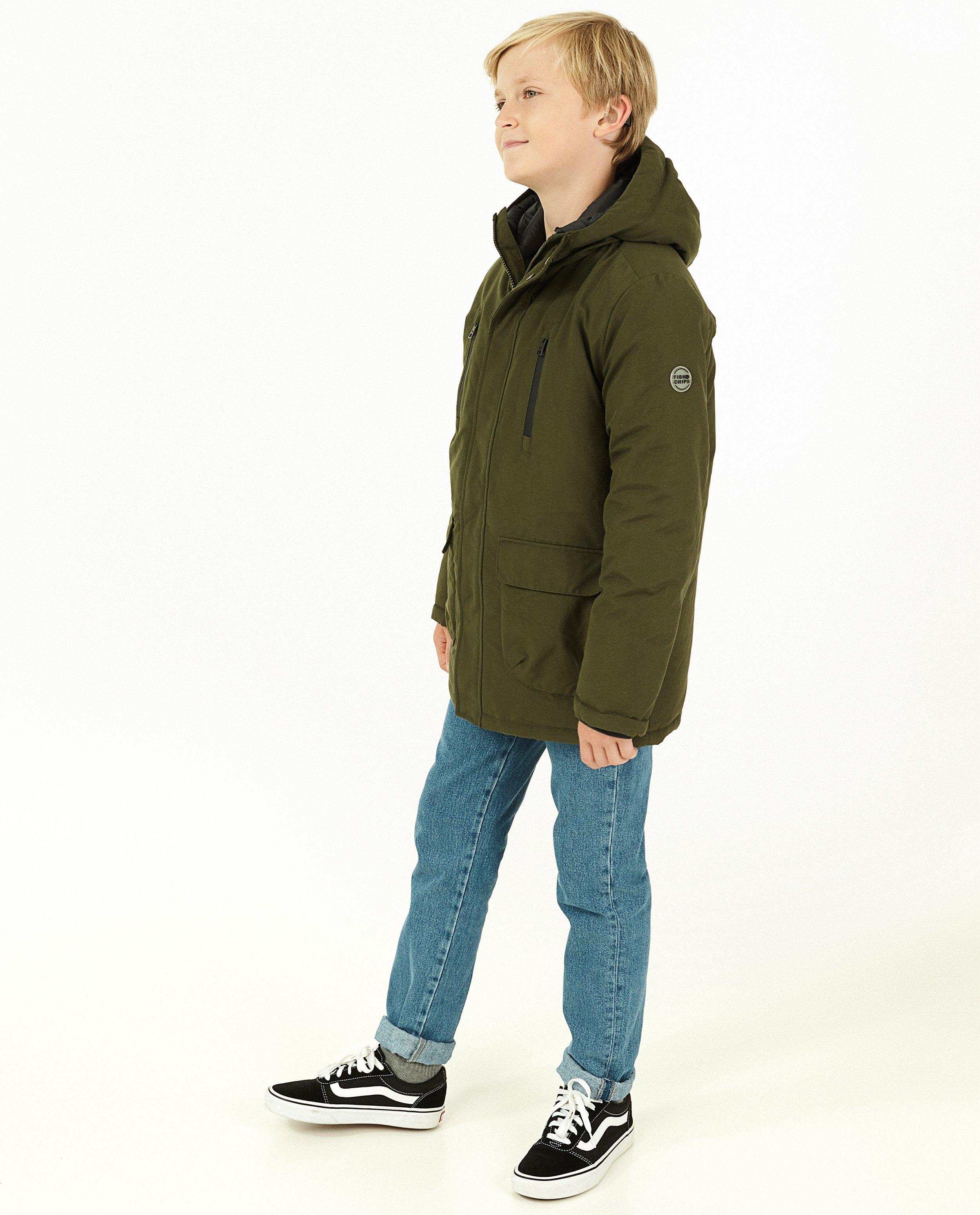 Manteau d’hiver vert - imperméable - Fish & Chips