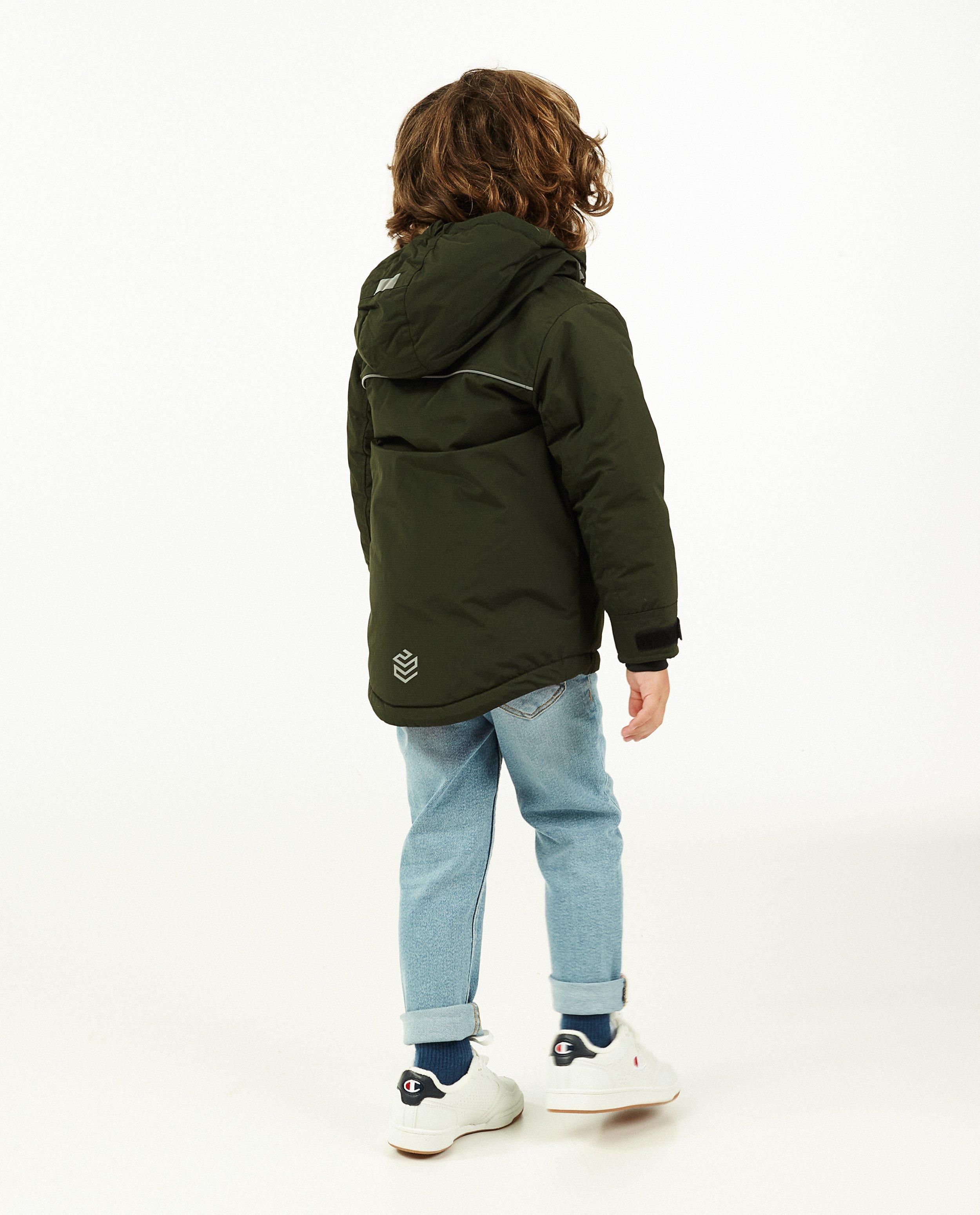 Manteau d’hiver vert avec du fluo - imperméable - Kidz Nation