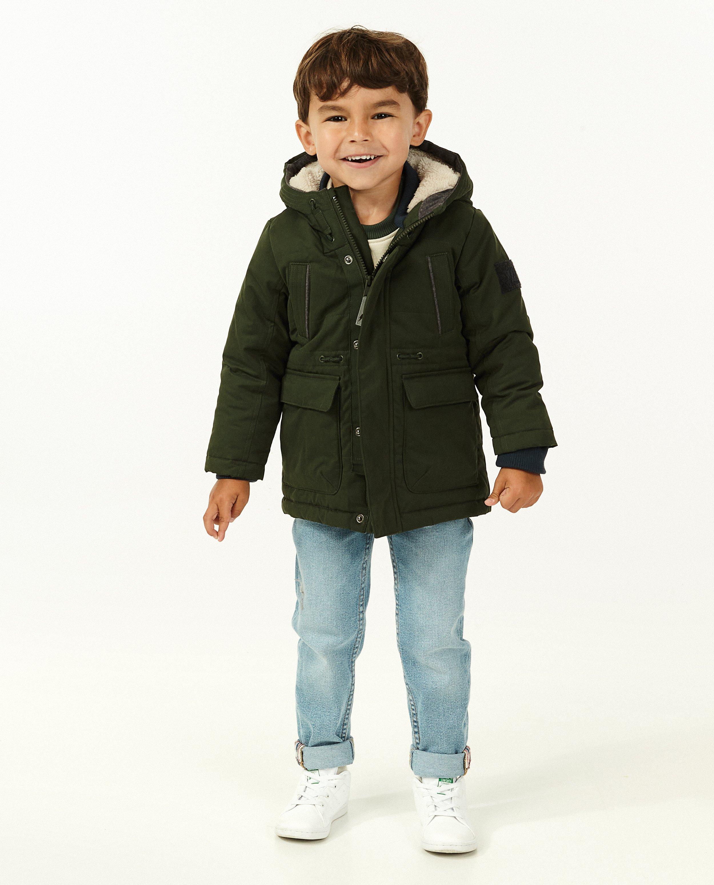 Manteau d’hiver kaki - à capuchon - Kidz Nation