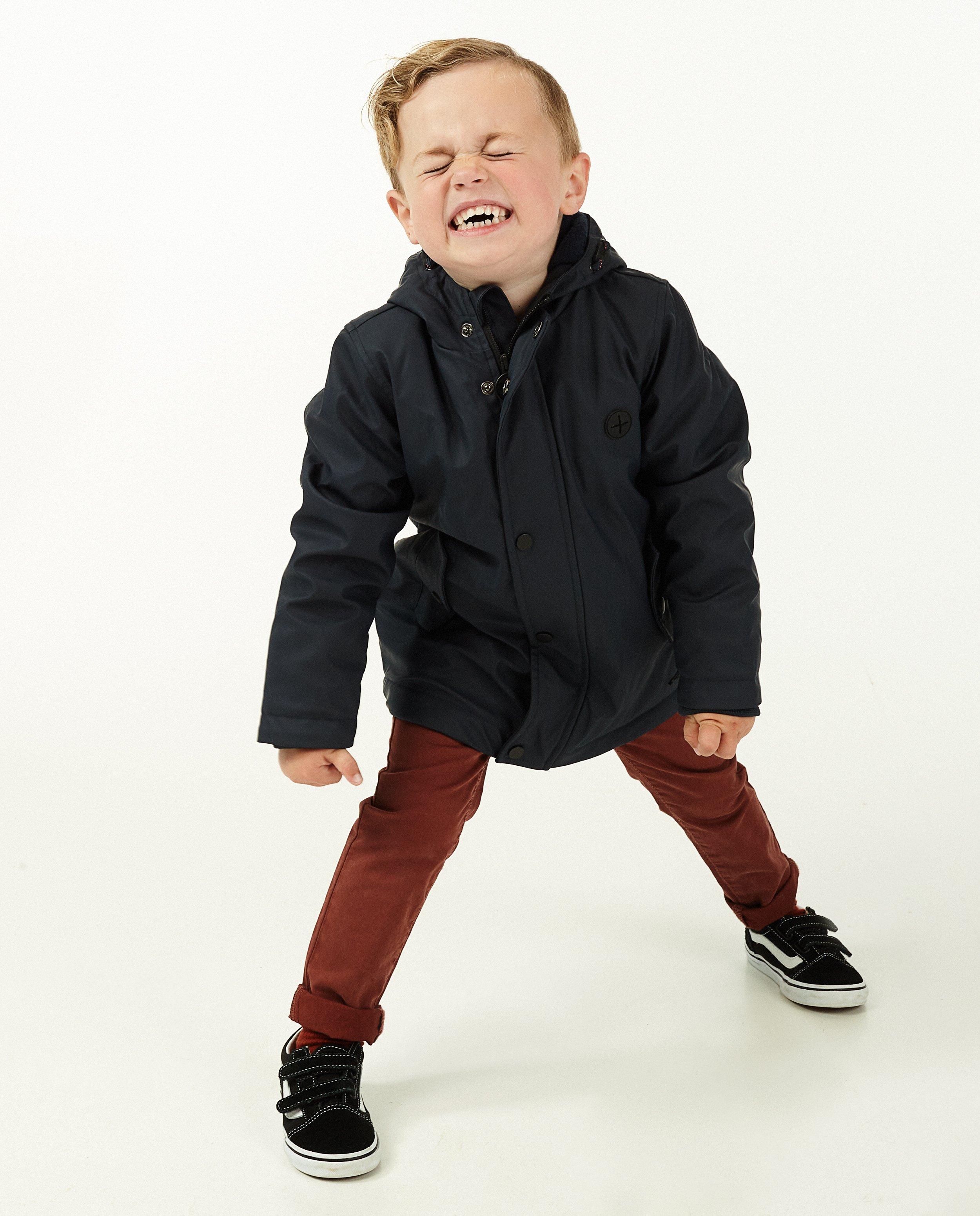 Donkerblauwe regenjas, 2-8 jaar - waterafstotend - Kidz Nation