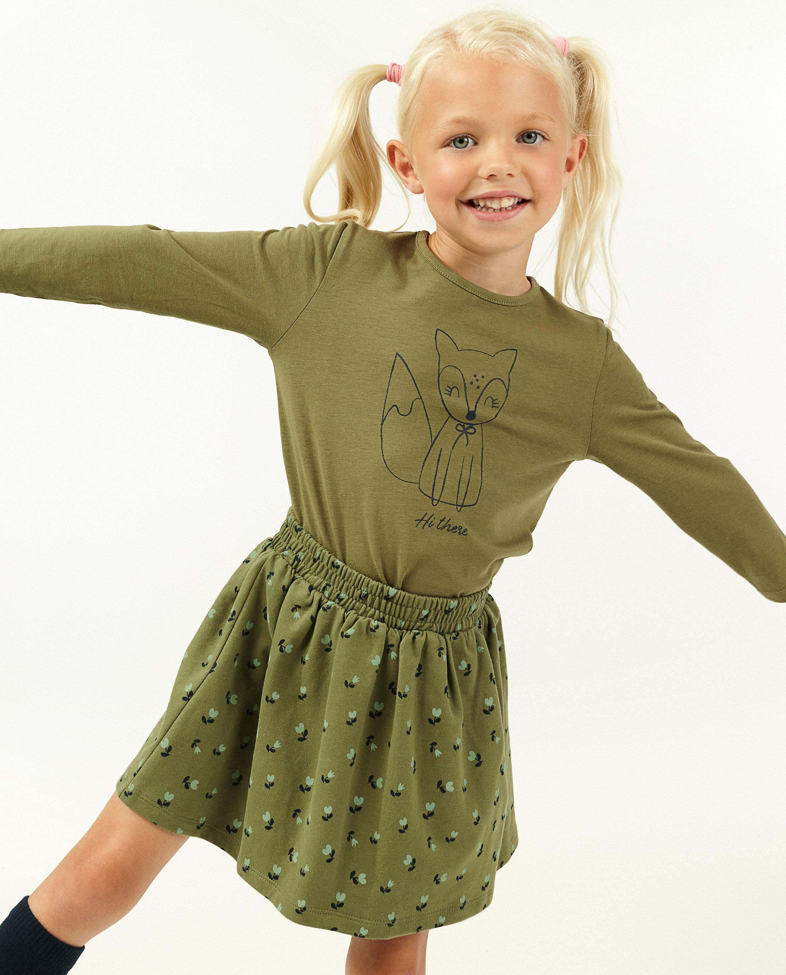 T-shirts - Oranje T-shirt met print BESTies