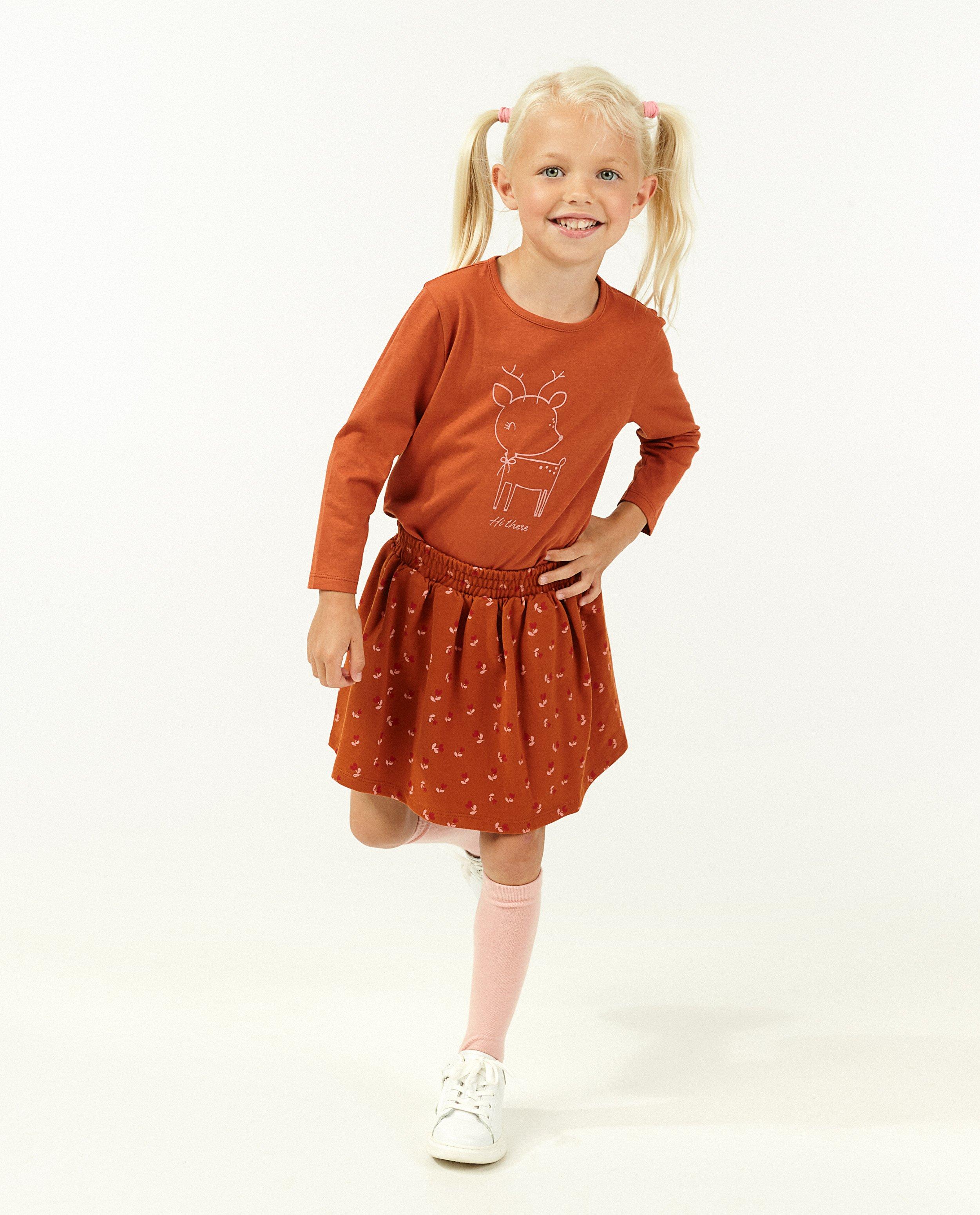 Oranje T-shirt met print BESTies - null - Besties