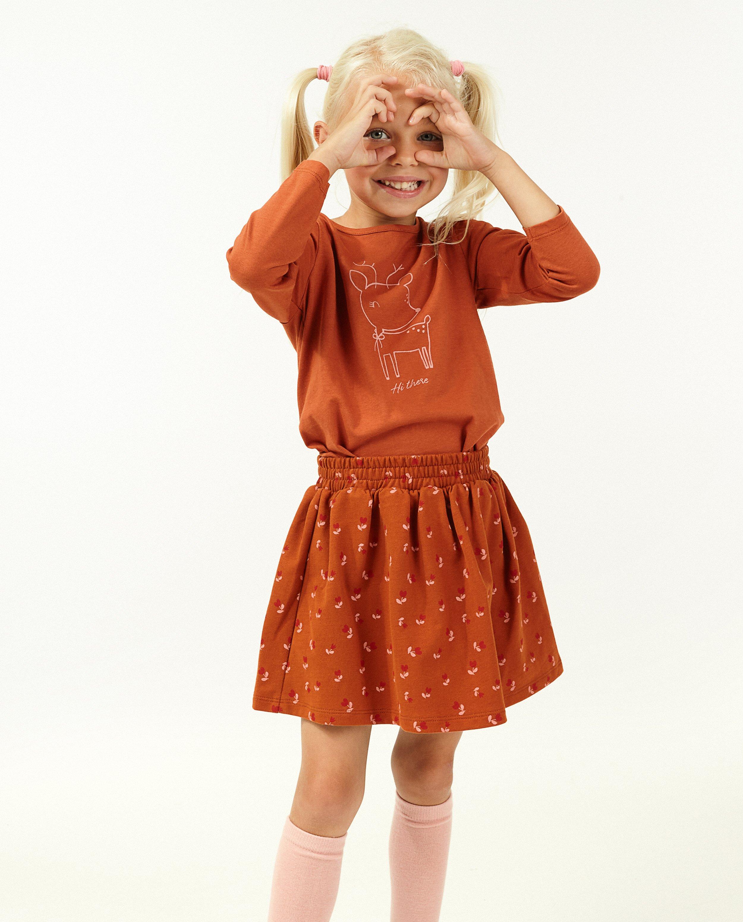 T-shirts - Oranje T-shirt met print BESTies