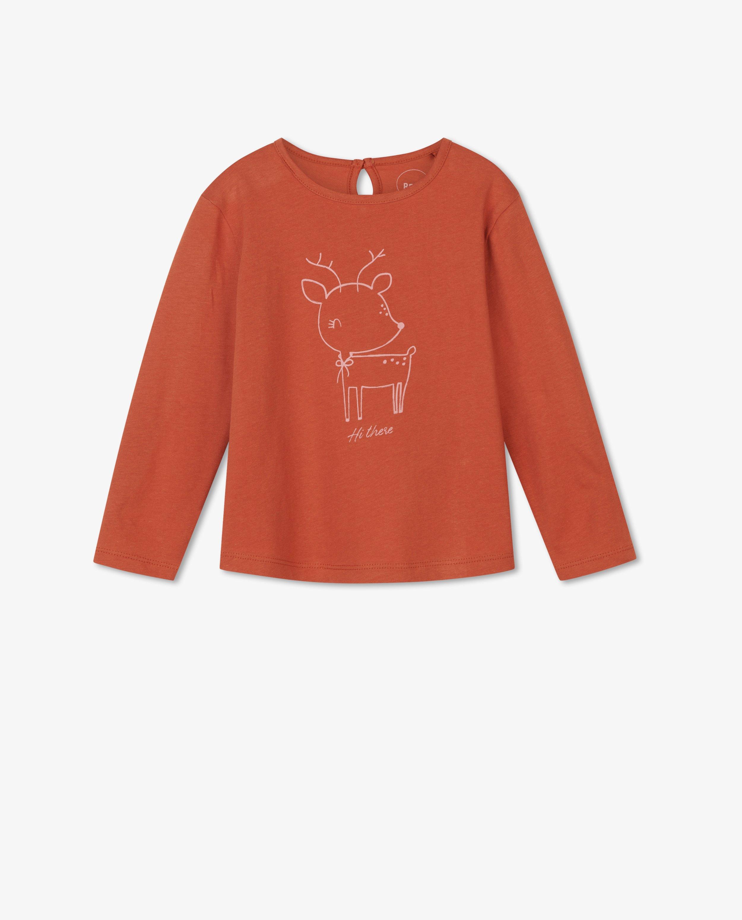 T-shirts - Oranje T-shirt met print BESTies