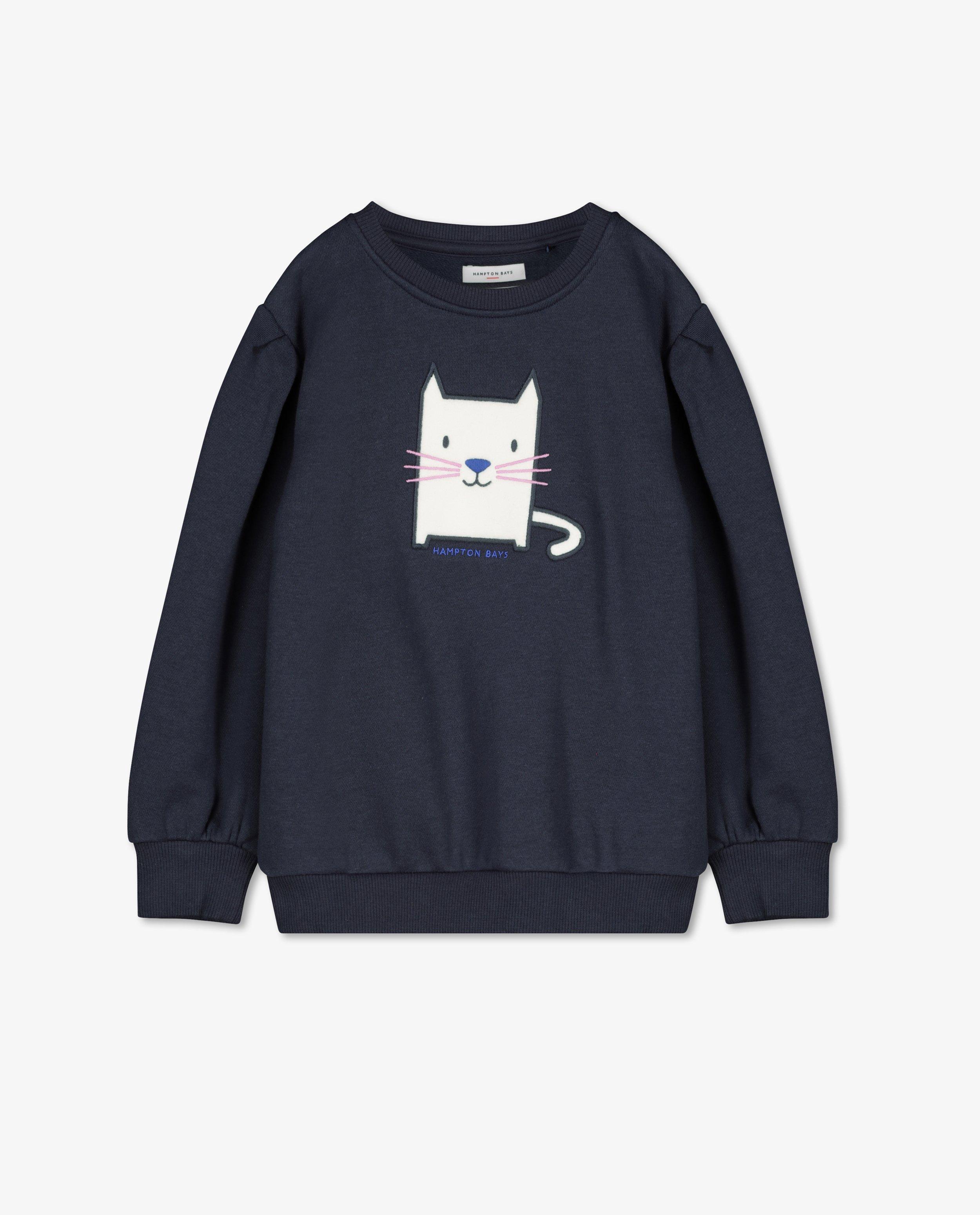 Sweats - Sweat bleu avec un chat Hampton Bays