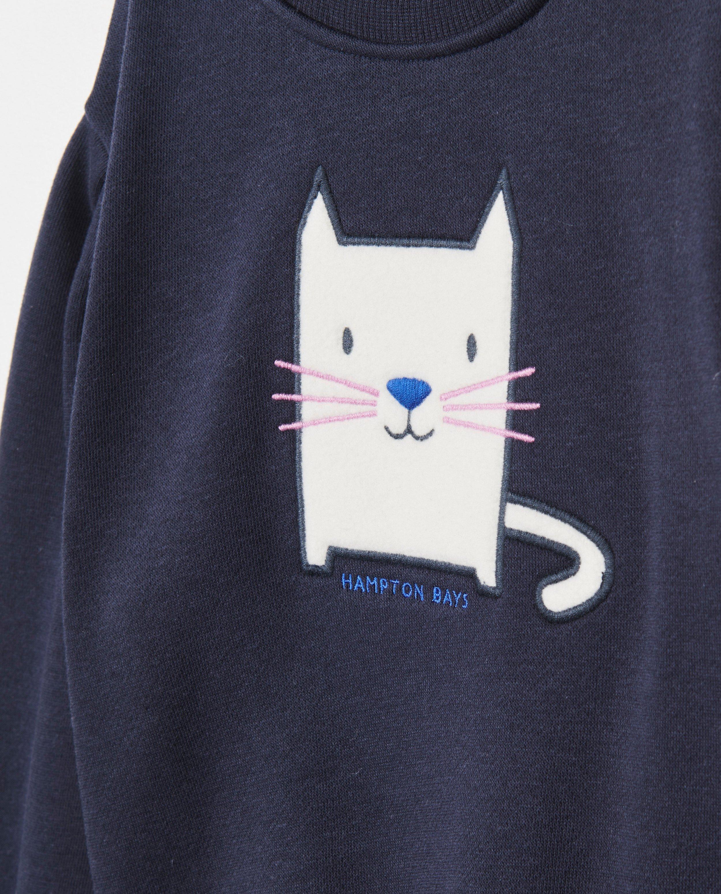 Sweats - Sweat bleu avec un chat Hampton Bays