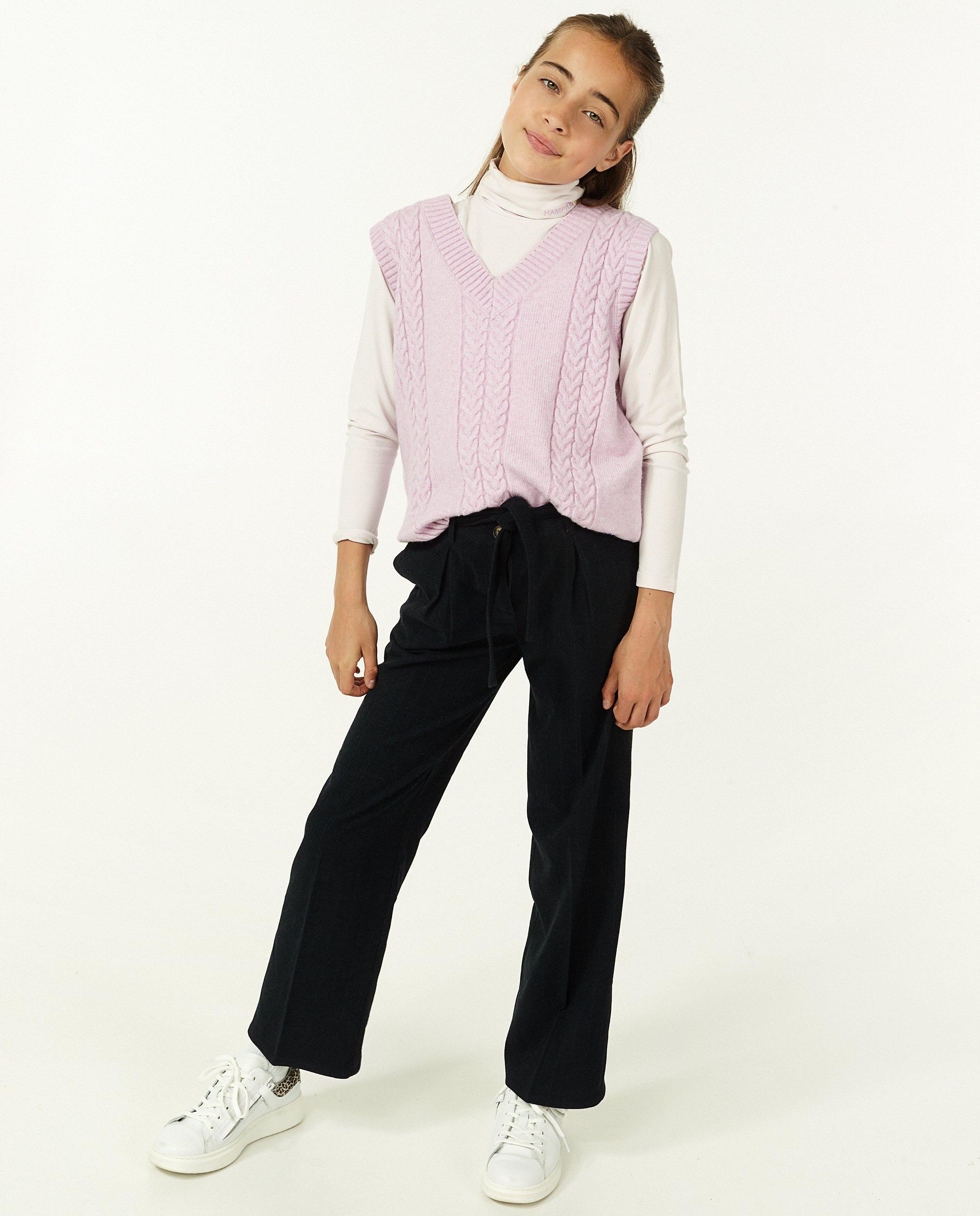 Lichtroze longsleeve Hampton Bays - met rolkraag - Hampton Bays