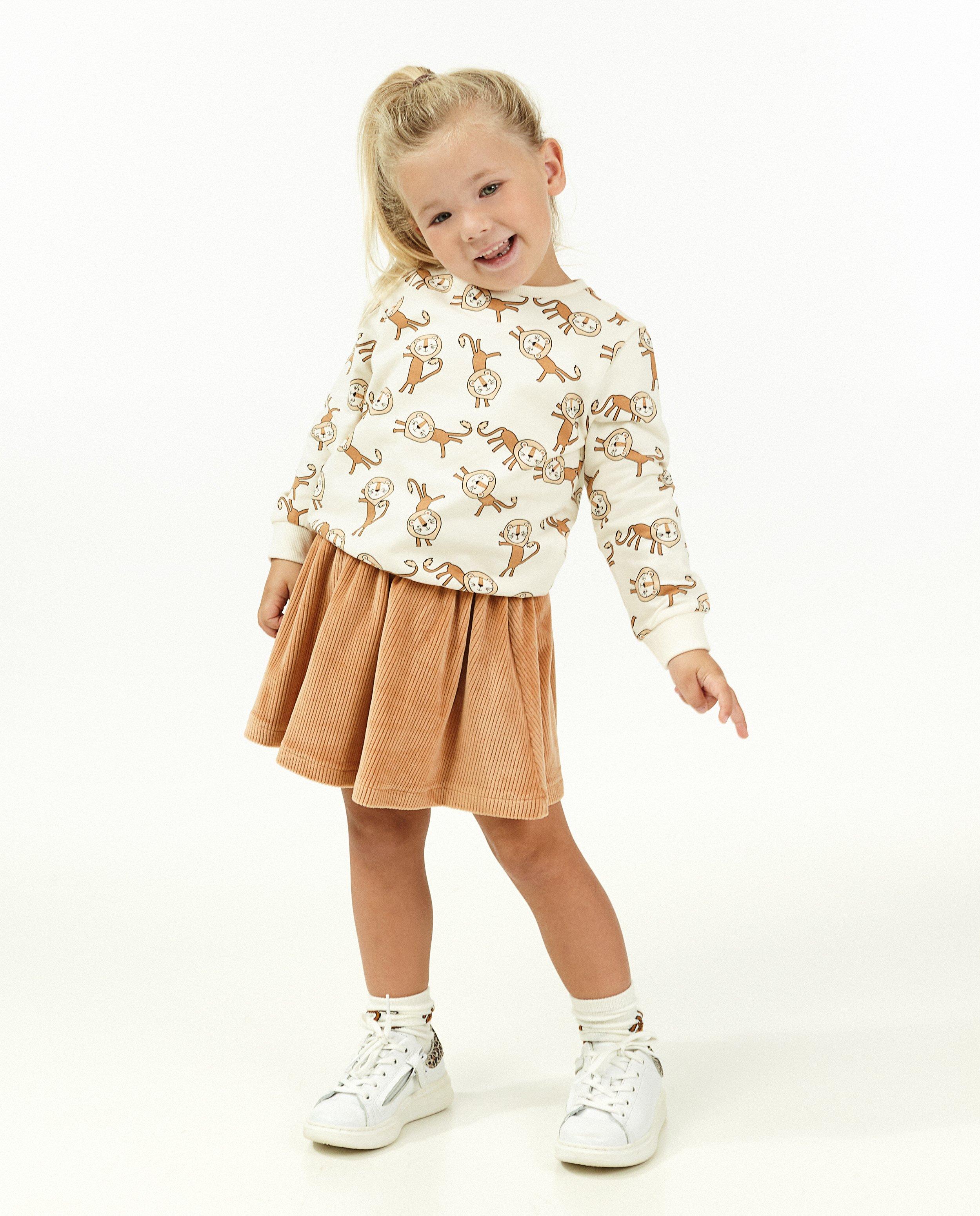 Biokatoenen sweater met leeuwenprint - null - Milla Star
