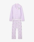 Lila pyjama met panda - en roze bies - Fish & Chips