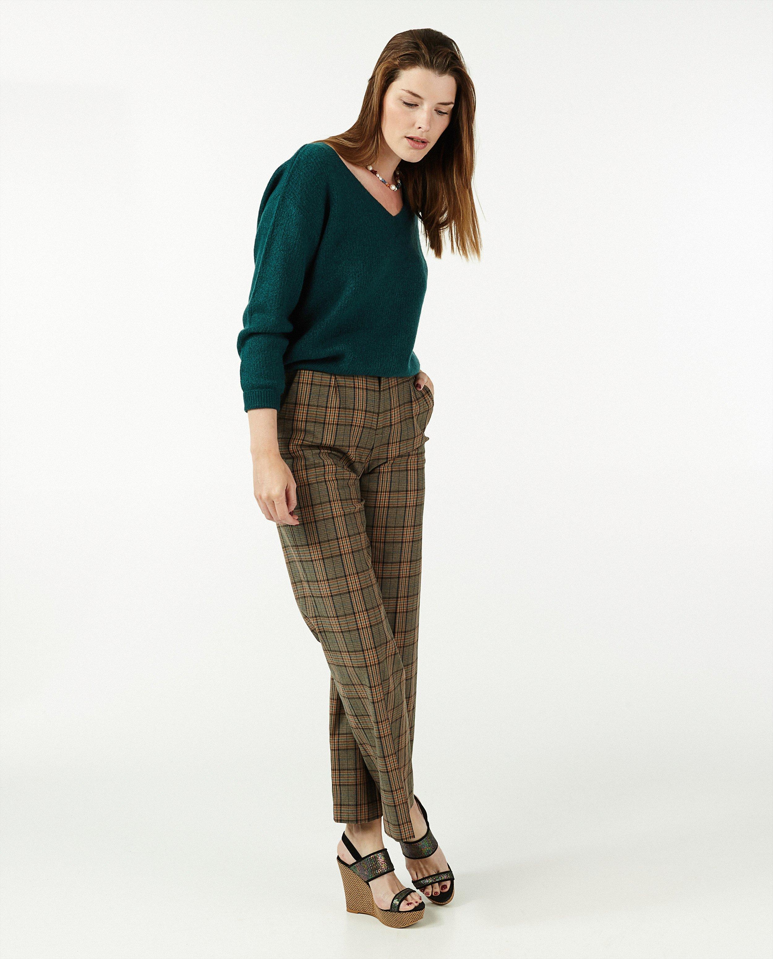 Pull gris avec un col en V Sora - coupe ample - Sora