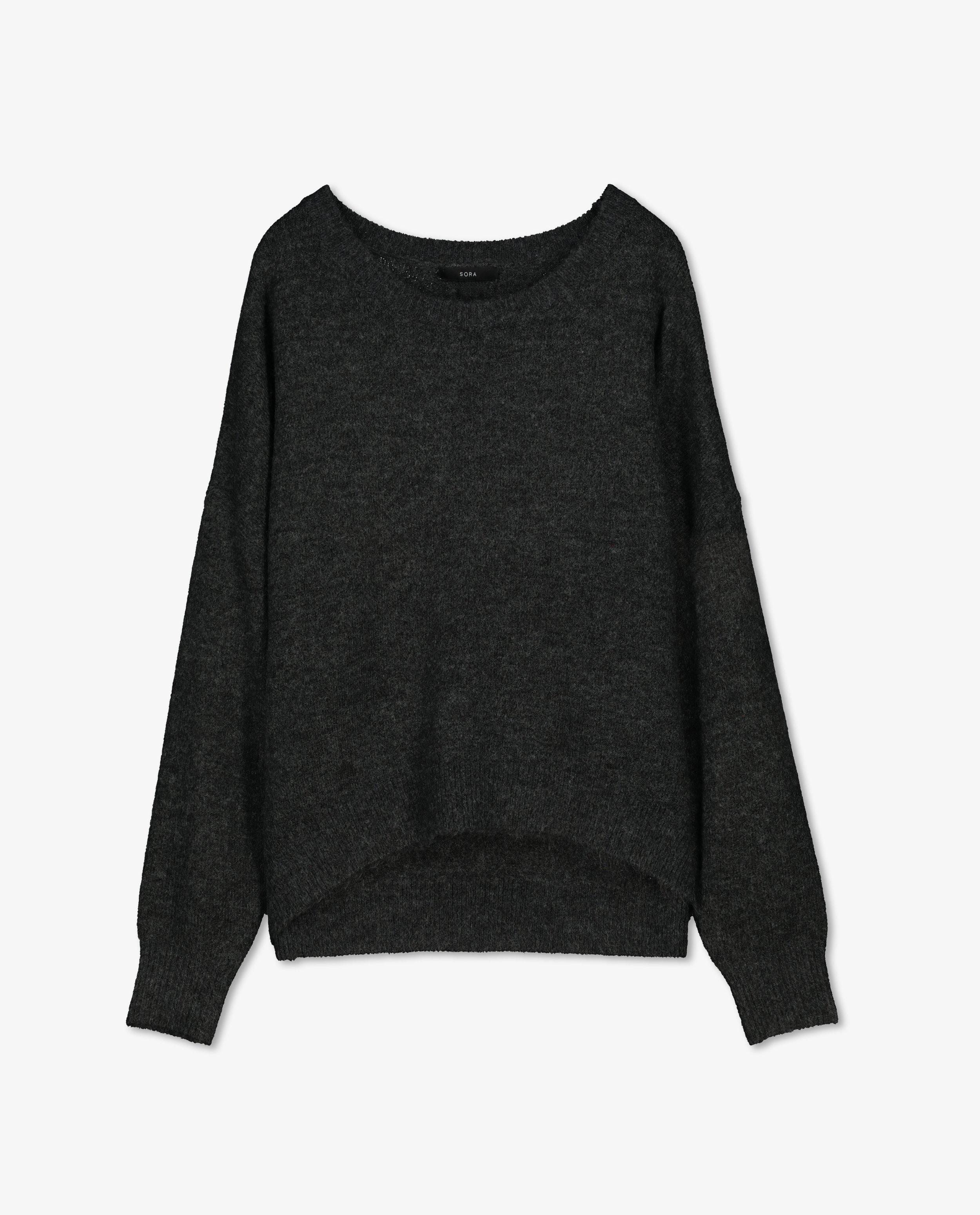 Pull kaki à col rond Sora - coupe ample - Sora