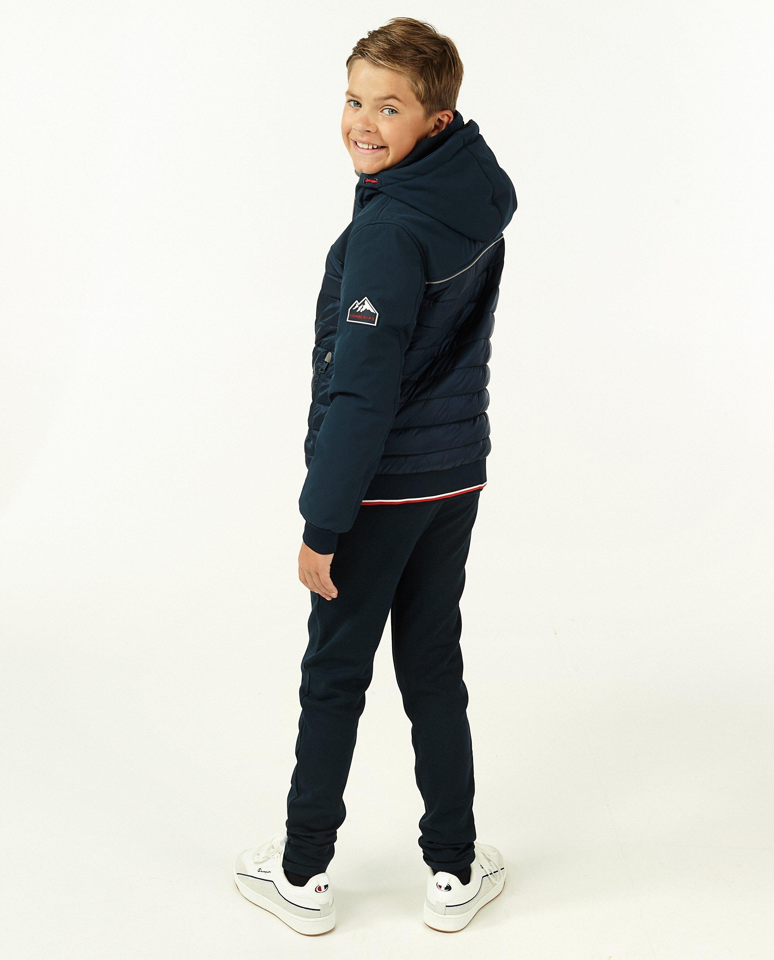 Manteaux d'été - Veste bleue avec faux duvet