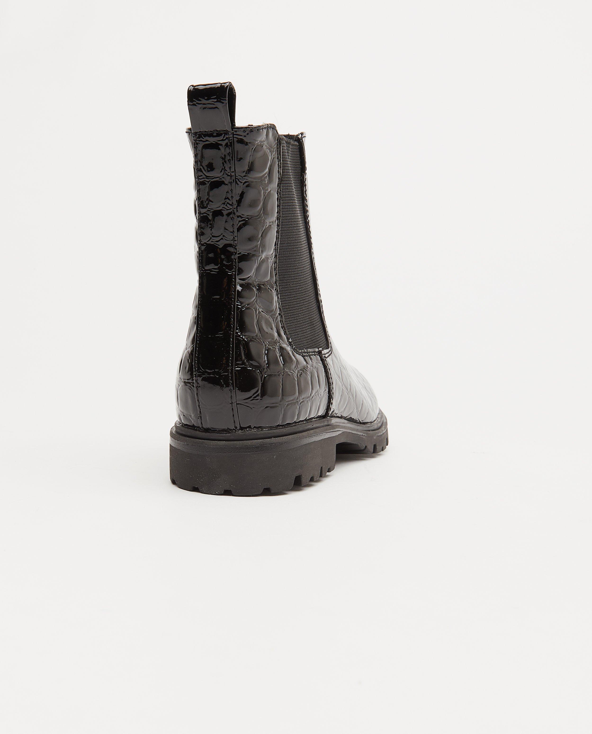Schoenen - Zwarte laarzen met lak, maat 36-41