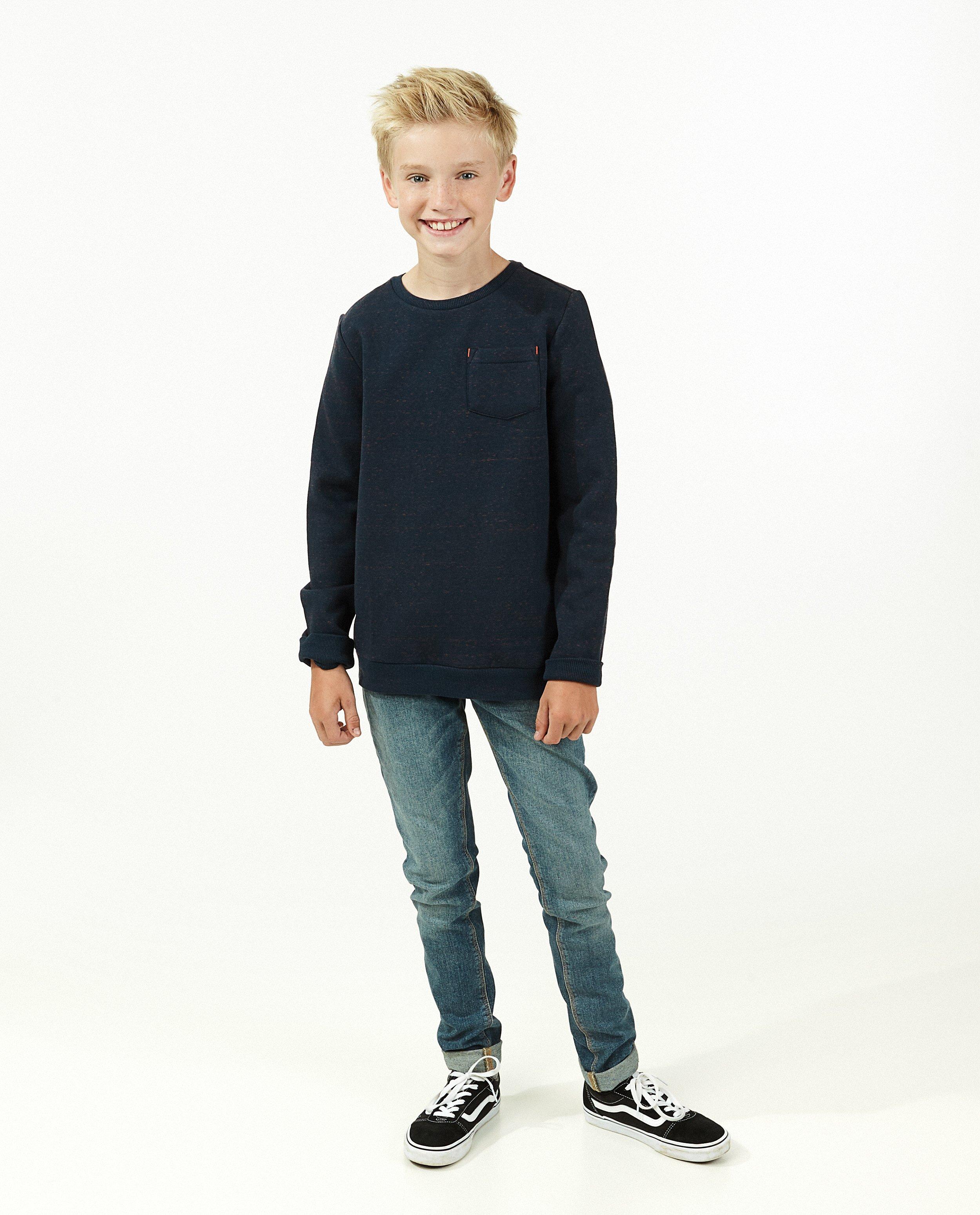 Gemêleerde blauwe sweater - Gemêleerde blauwe sweater - Fish & Chips