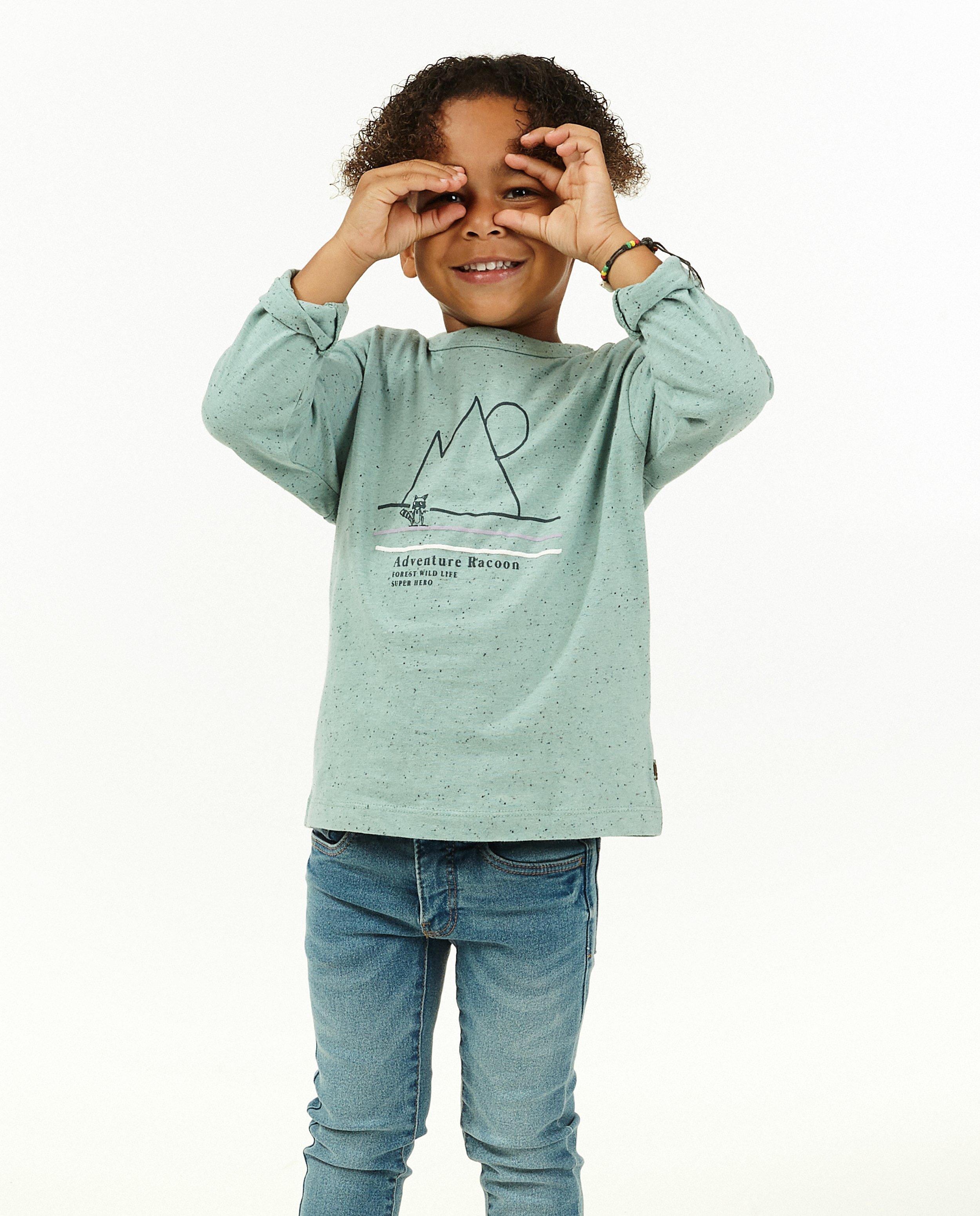 T-shirts - Biokatoenen longsleeve met print Maya