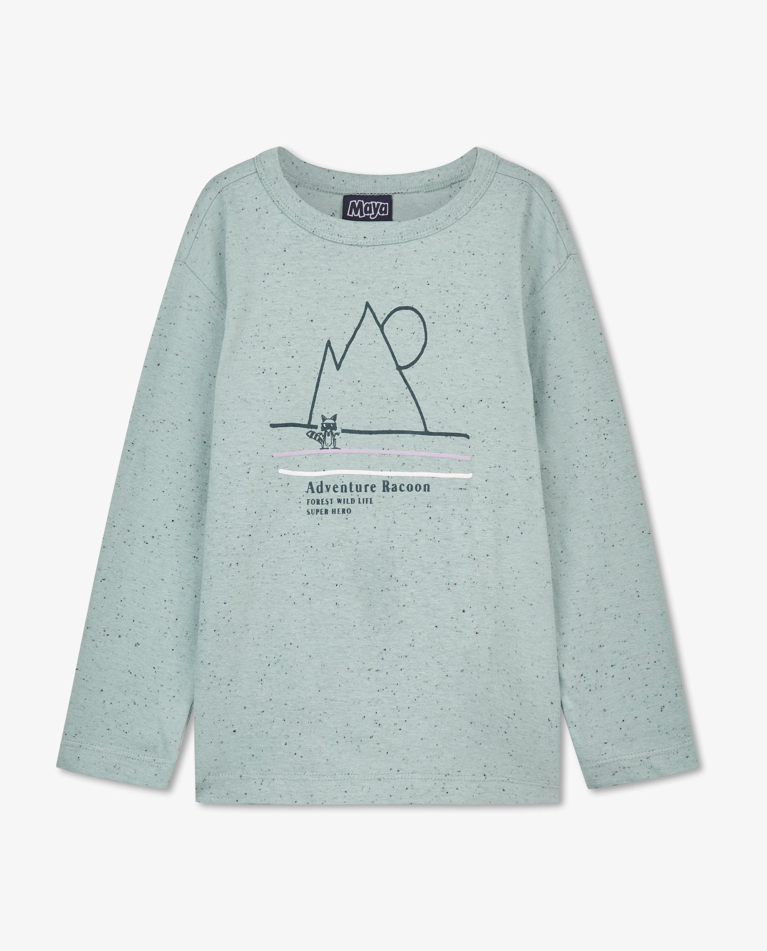 T-shirts - Biokatoenen longsleeve met print Maya