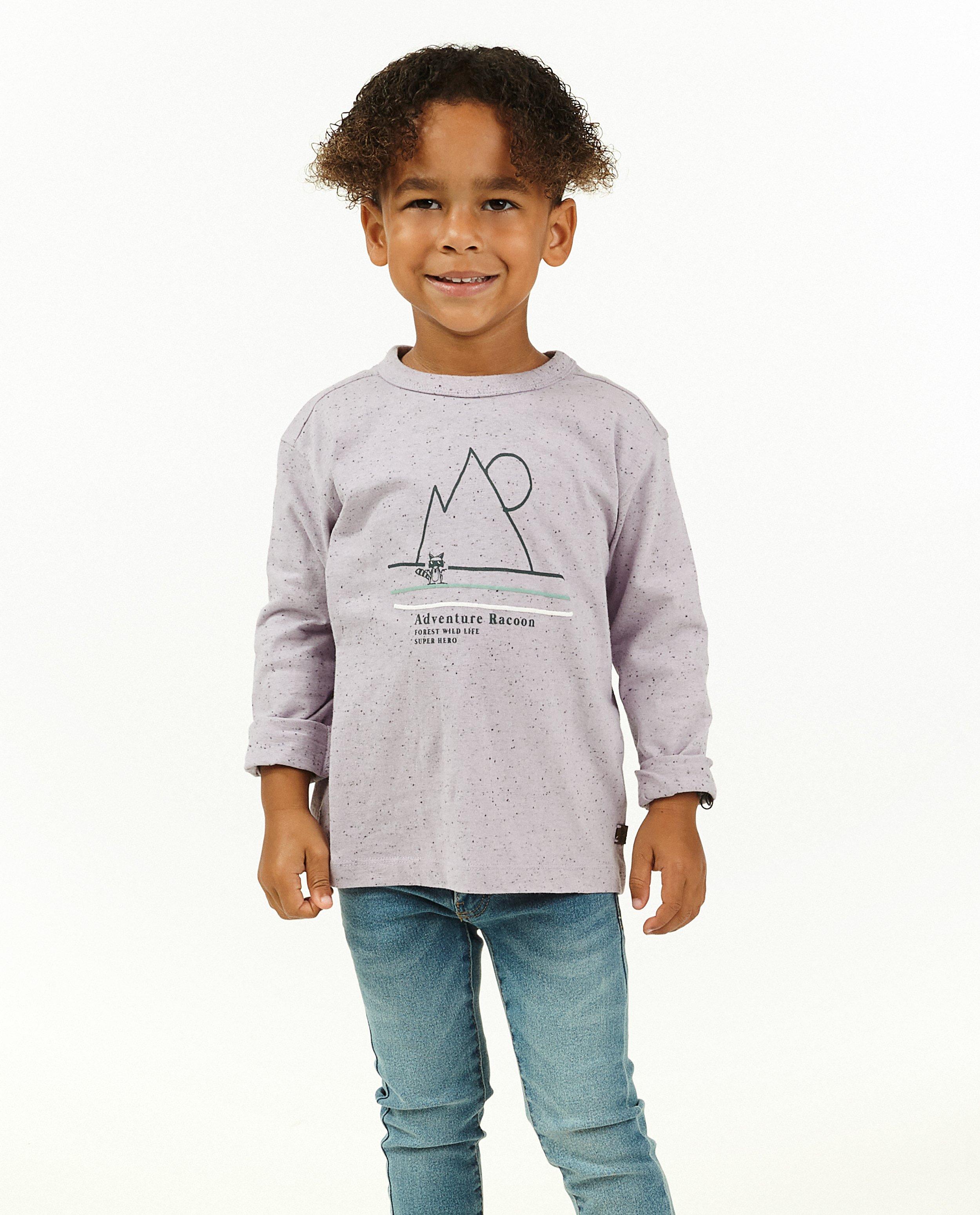 T-shirts - Biokatoenen longsleeve met print Maya