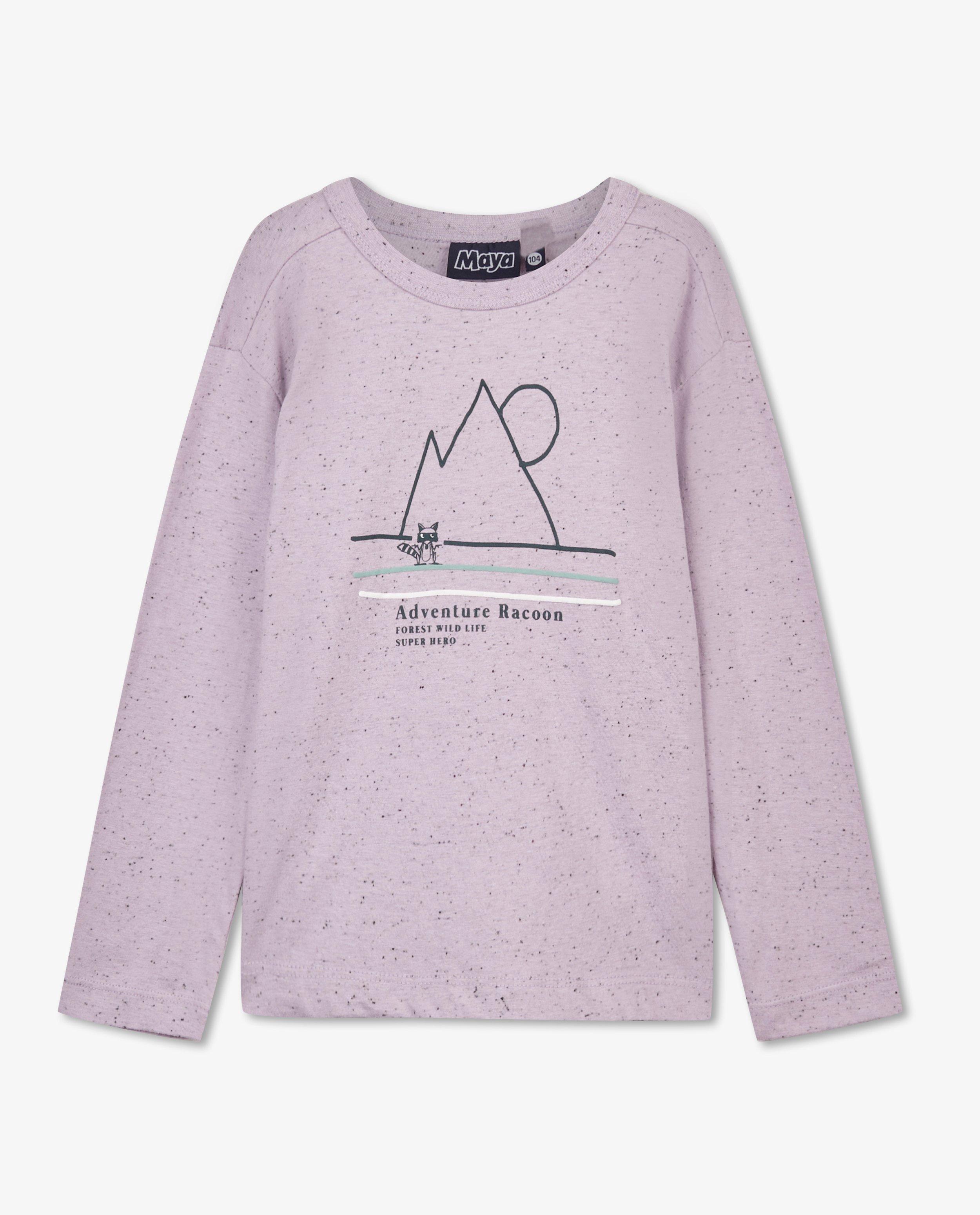 T-shirts - Biokatoenen longsleeve met print Maya