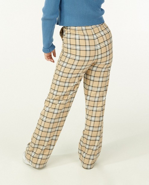 Pantalons - Pantalon beige à carreaux Steffi Mercie