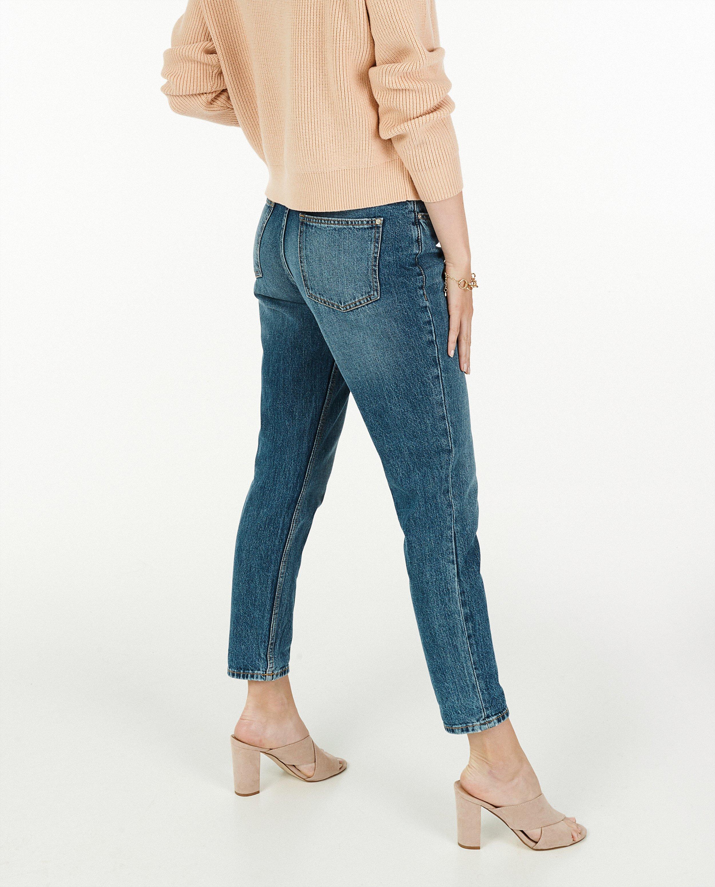 Jeans - Blauwe mom jeans Mia Sora