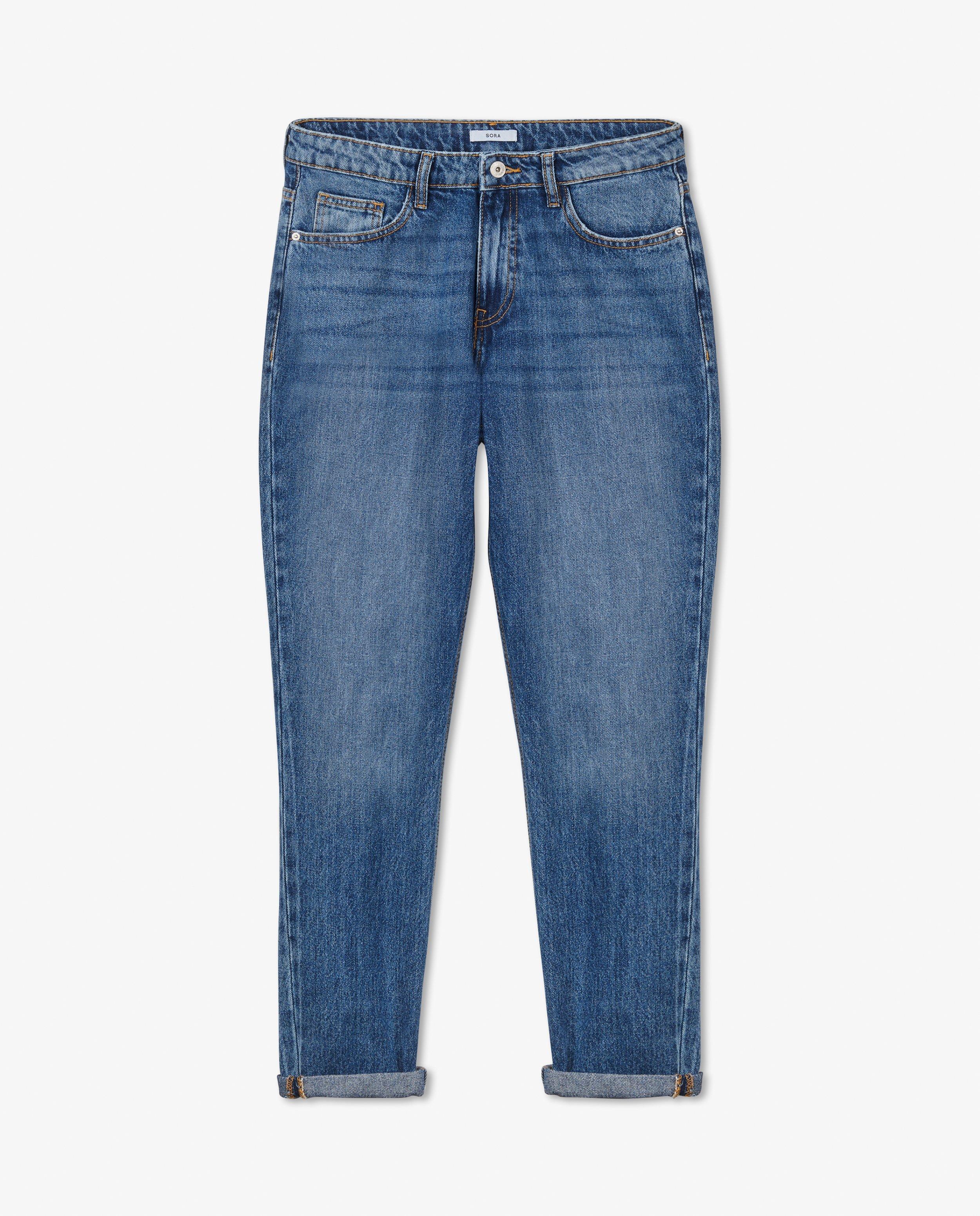 Jeans - Blauwe mom jeans Mia Sora
