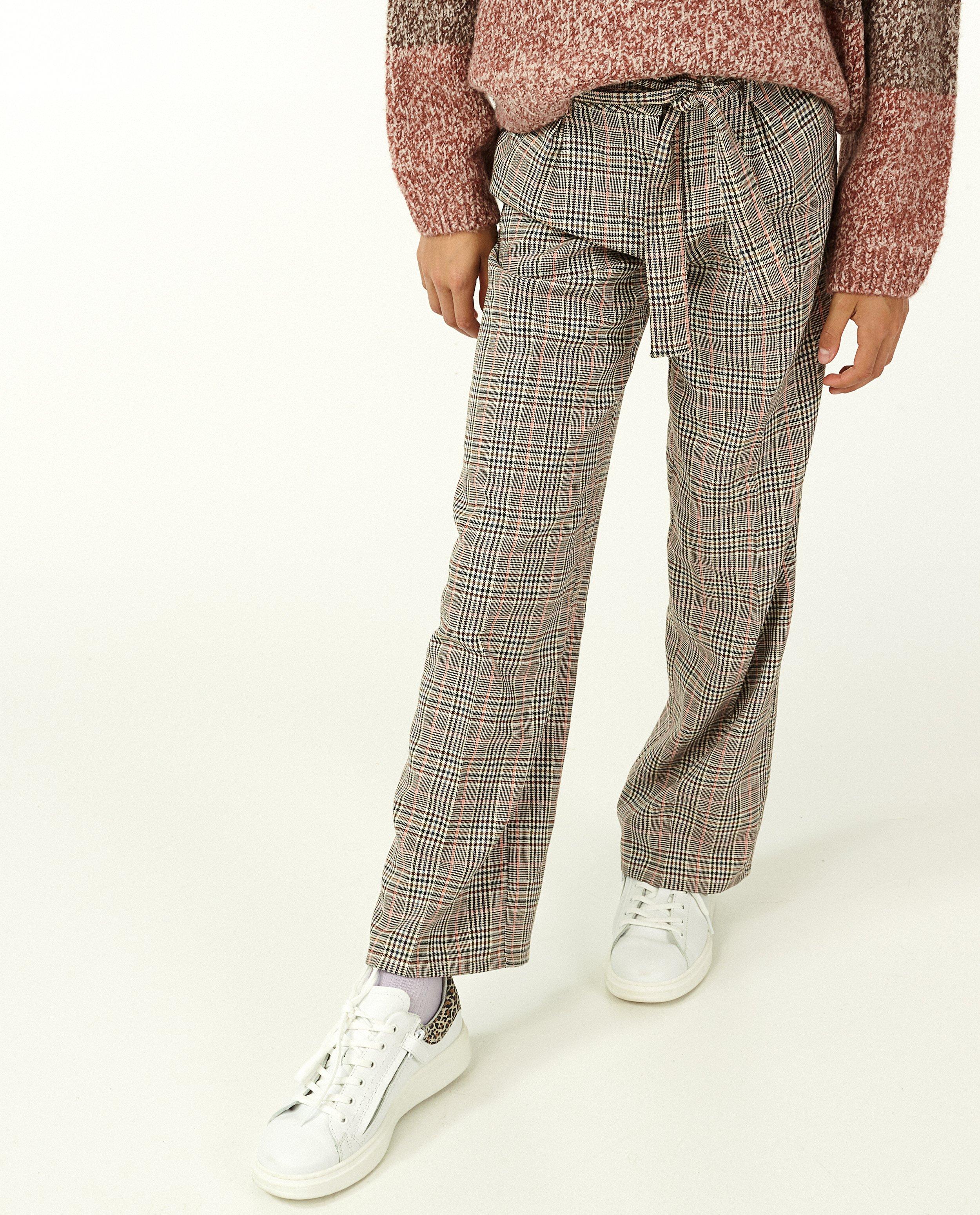 Pantalons - Pantalon beige à carreaux