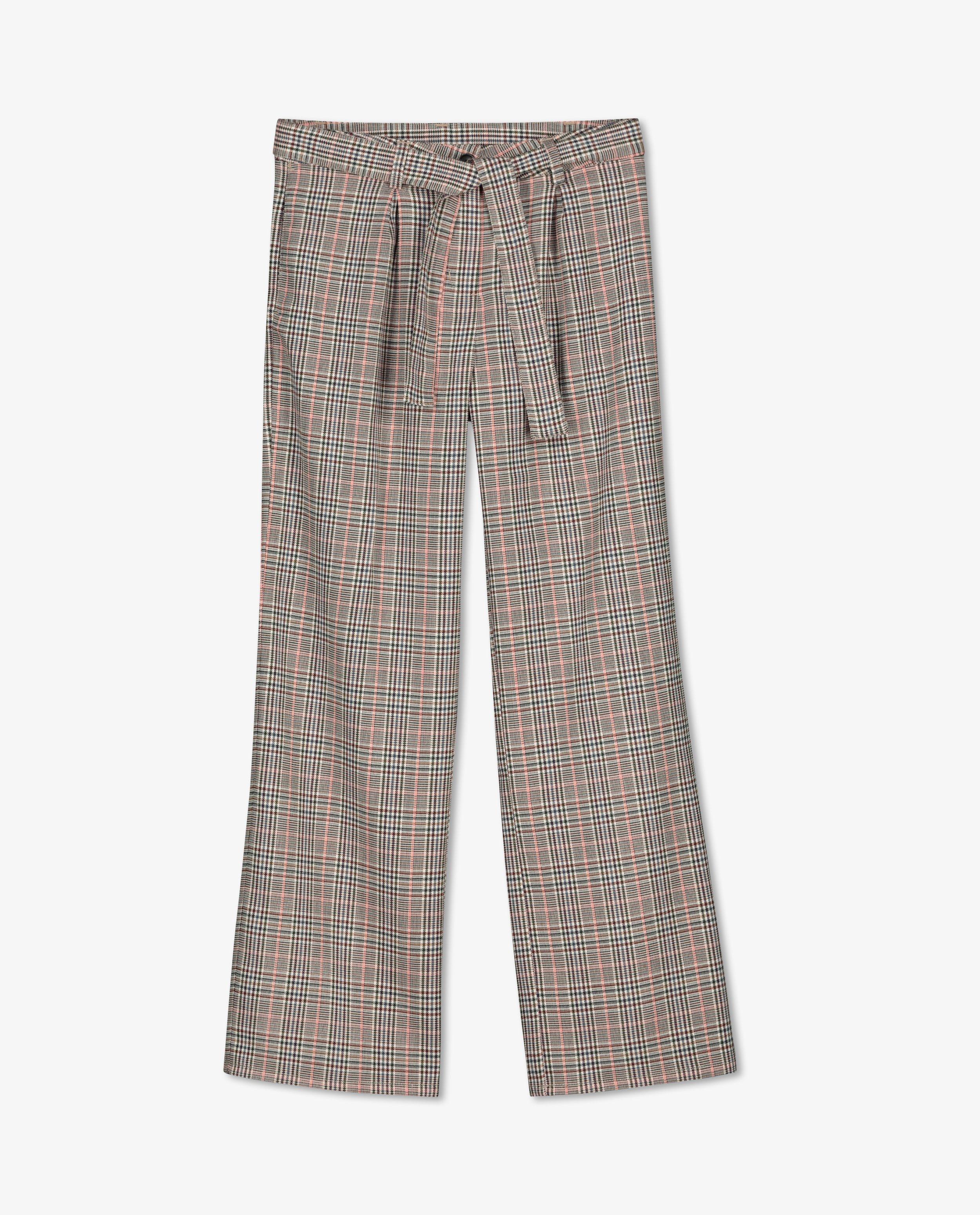 Pantalons - Pantalon beige à carreaux