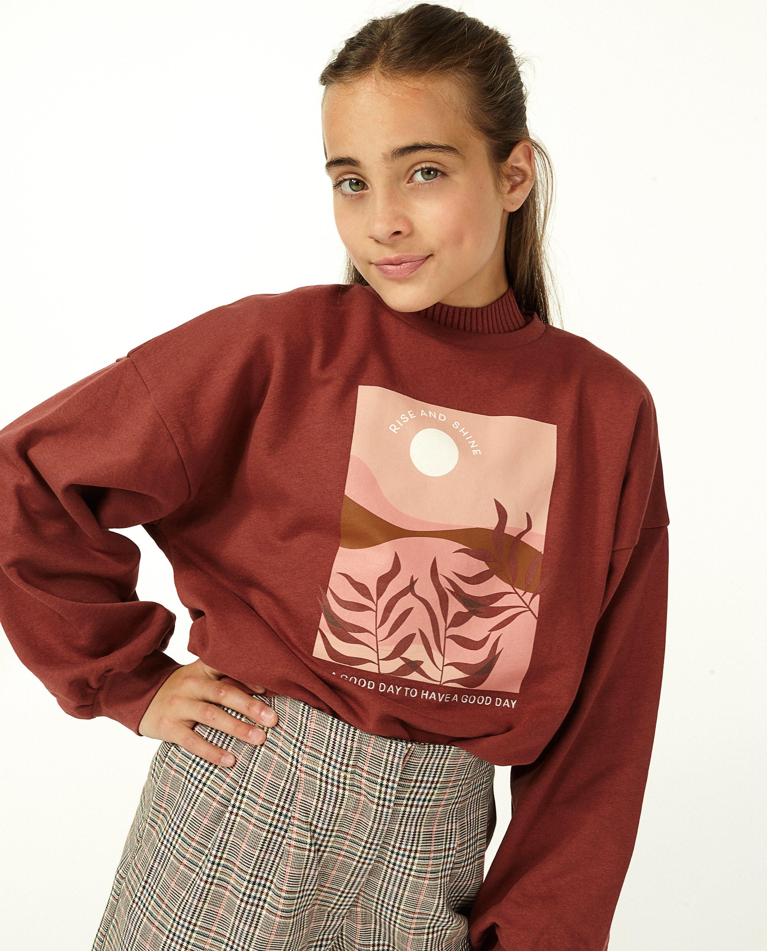 Sweats - Sweat rouge avec imprimé
