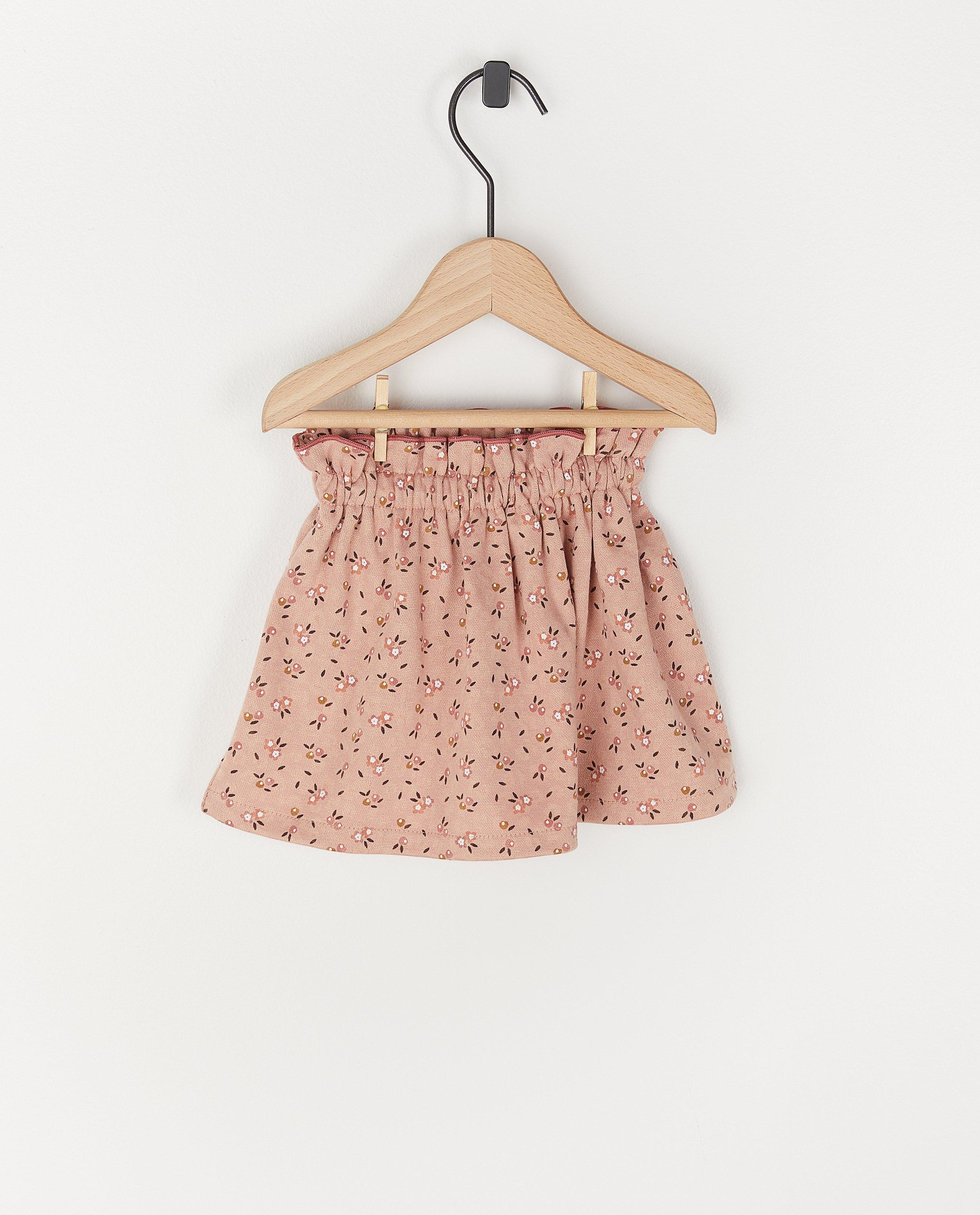 Jupes - Jupe rose à imprimé fleuri