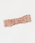 Roze haarband met bloemenprint - met strik - Cuddles and Smiles