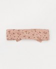 Breigoed - Roze haarband met bloemenprint