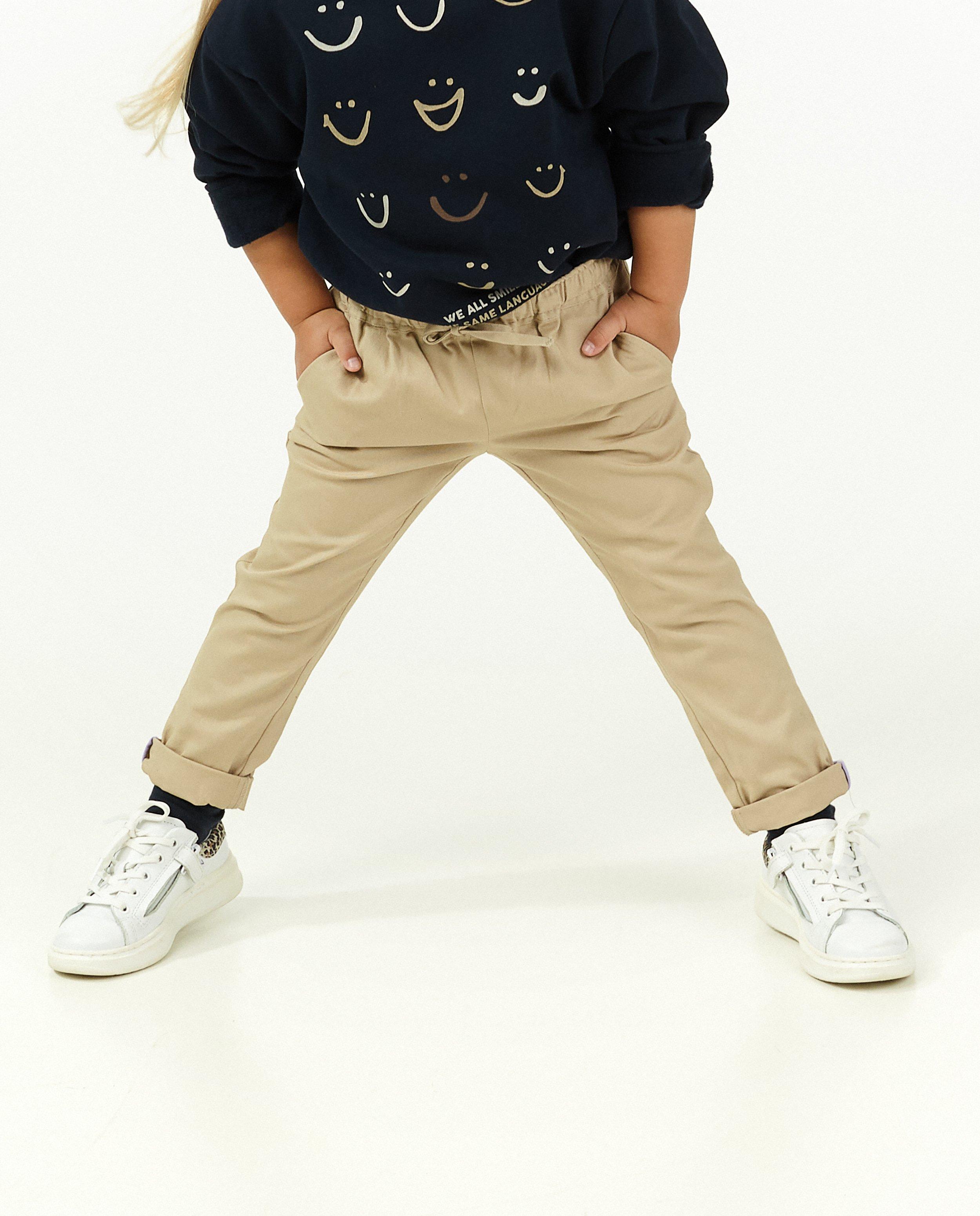 Broeken - Beige broek van lyocell-mix Maya
