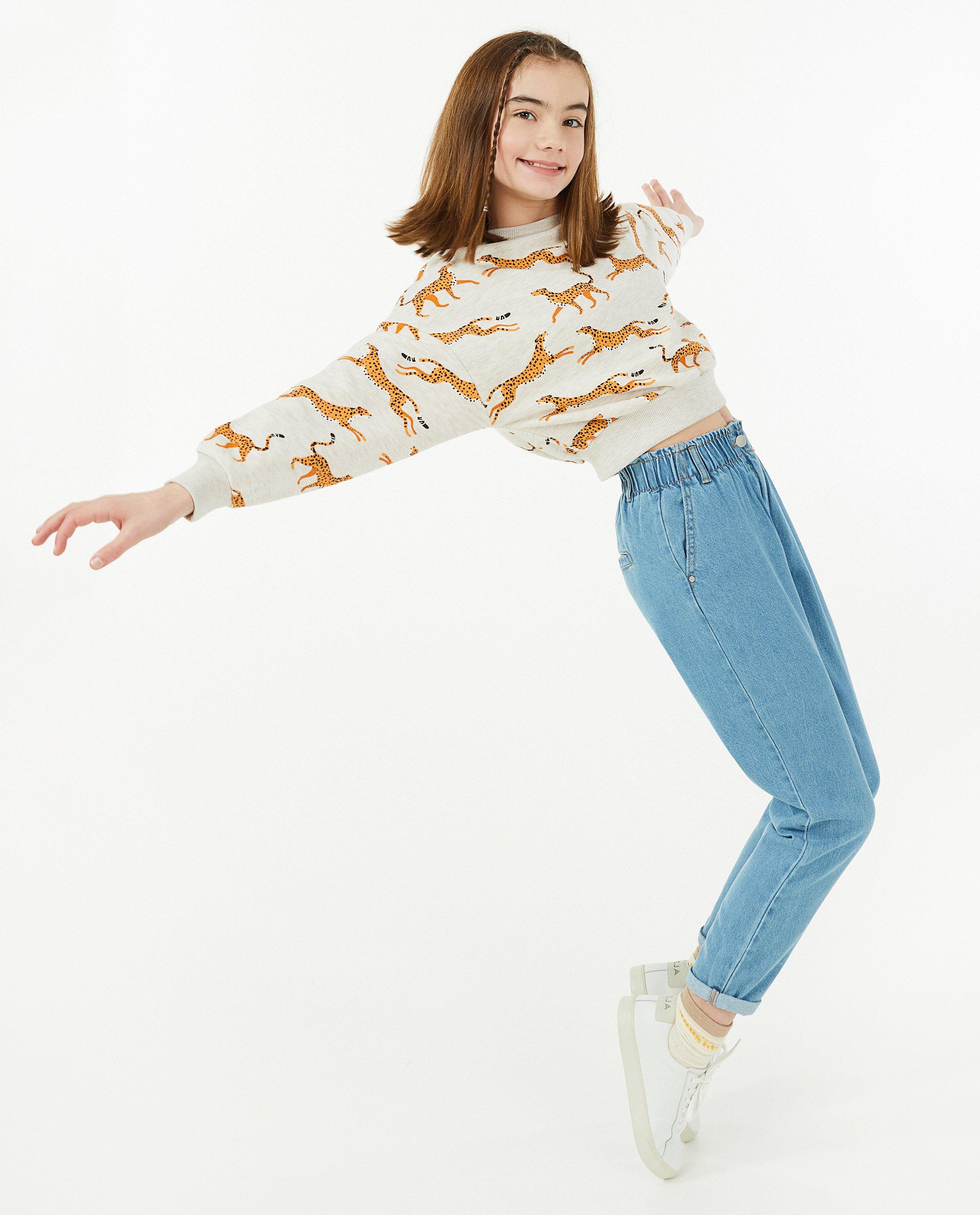 Biokatoenen mom jeans Campus 12 - met paperbag waist - Campus 12