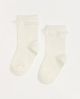 Chaussettes blanches pour bébés avec des ruches Fête - premium - Cuddles and Smiles